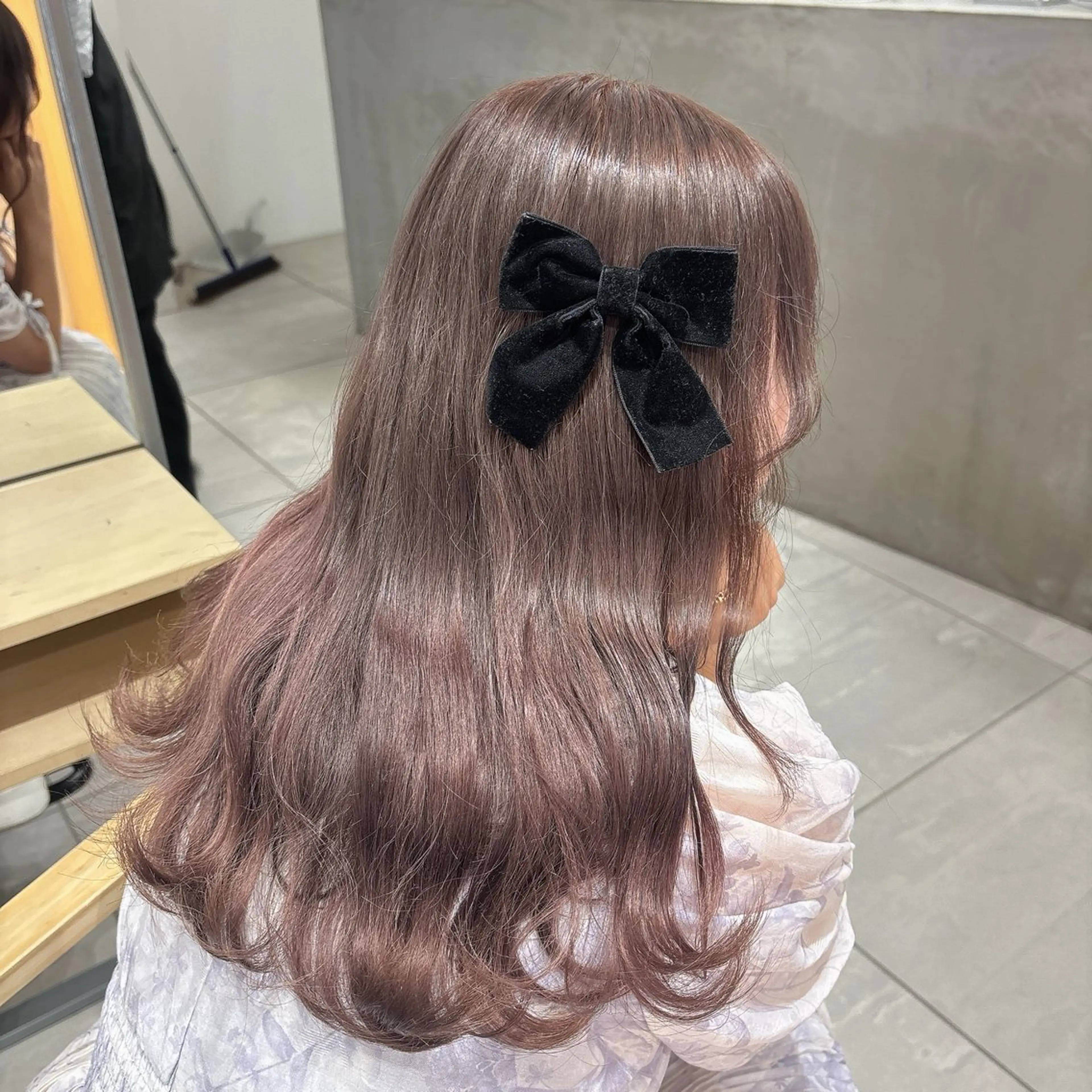 セミロング ヘアカラー ヘアセット ゆるふわ透明感カラー 🎀ほの/表参道のヘアスタイル