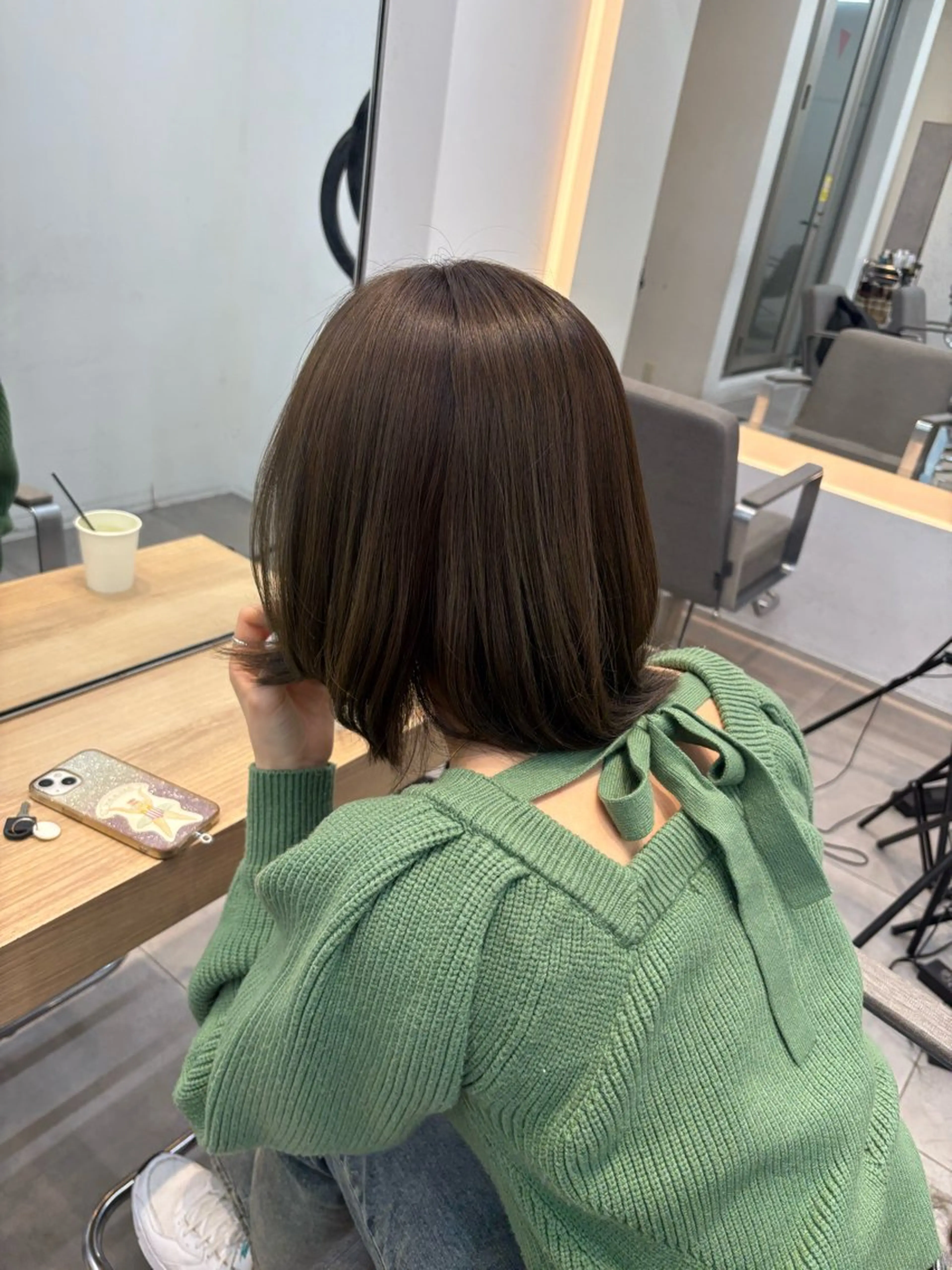 ミディアム カラー nok所属・レイヤー/ベージュ/ どますず🌺のヘアスタイル