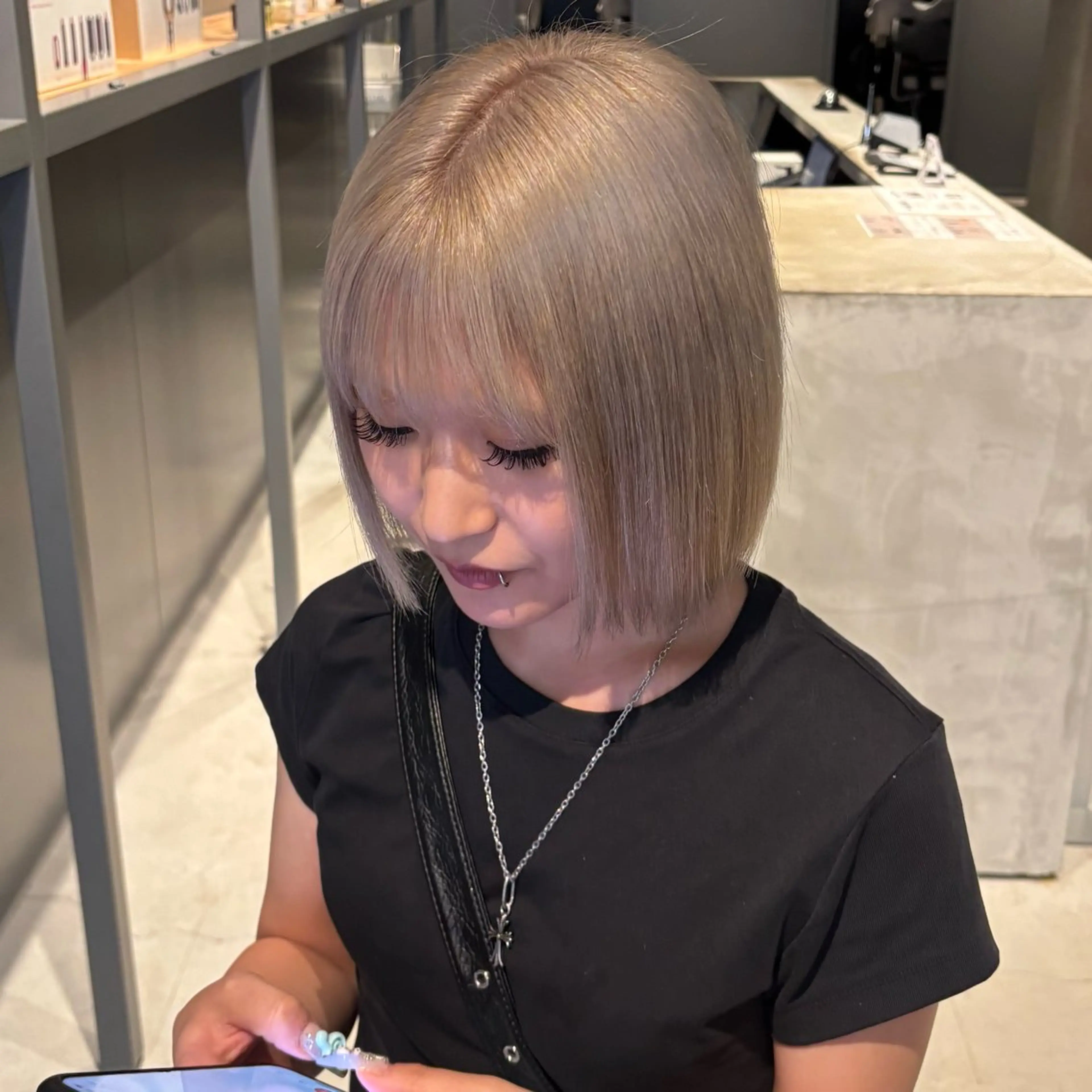 ショート カラー ヘアカラー ALBUM୨୧ momokaのヘアスタイル