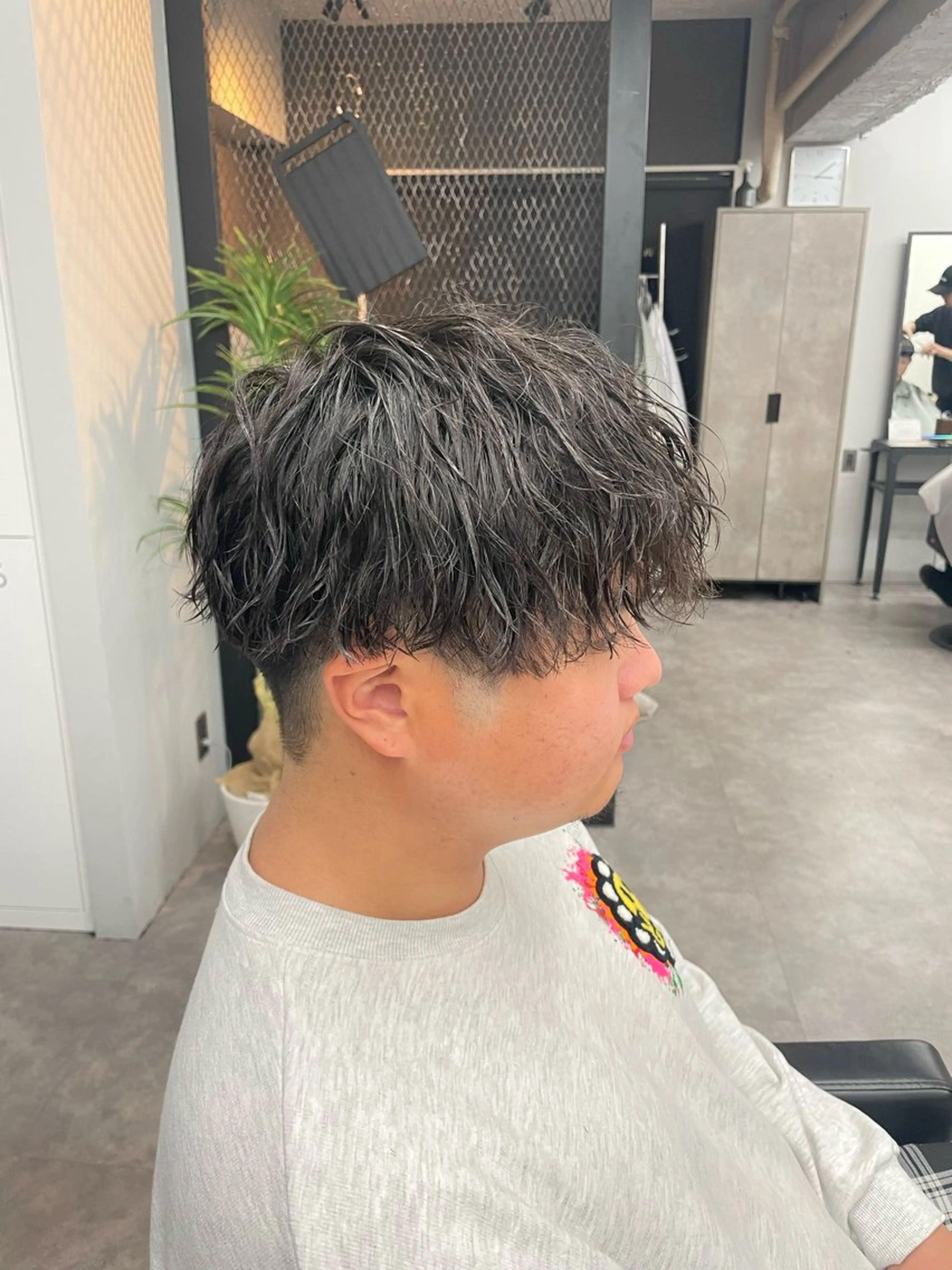 ショート パーマ メンズ カット パーマ 社会人向けパーマ 北千住No.1林和輝のヘアスタイル