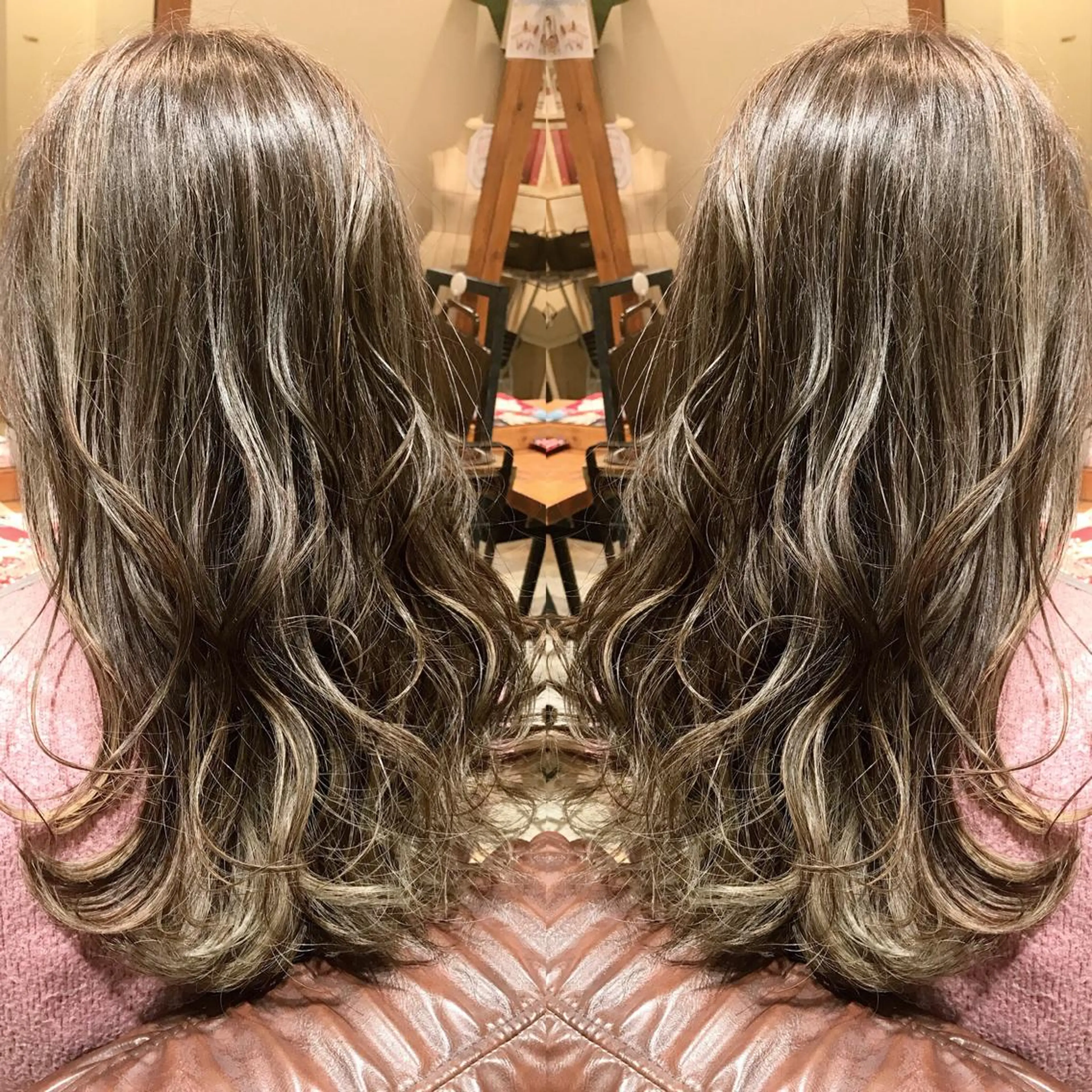 セミロング カラー シールエクステ⭐️ オオミタクヤのヘアスタイル