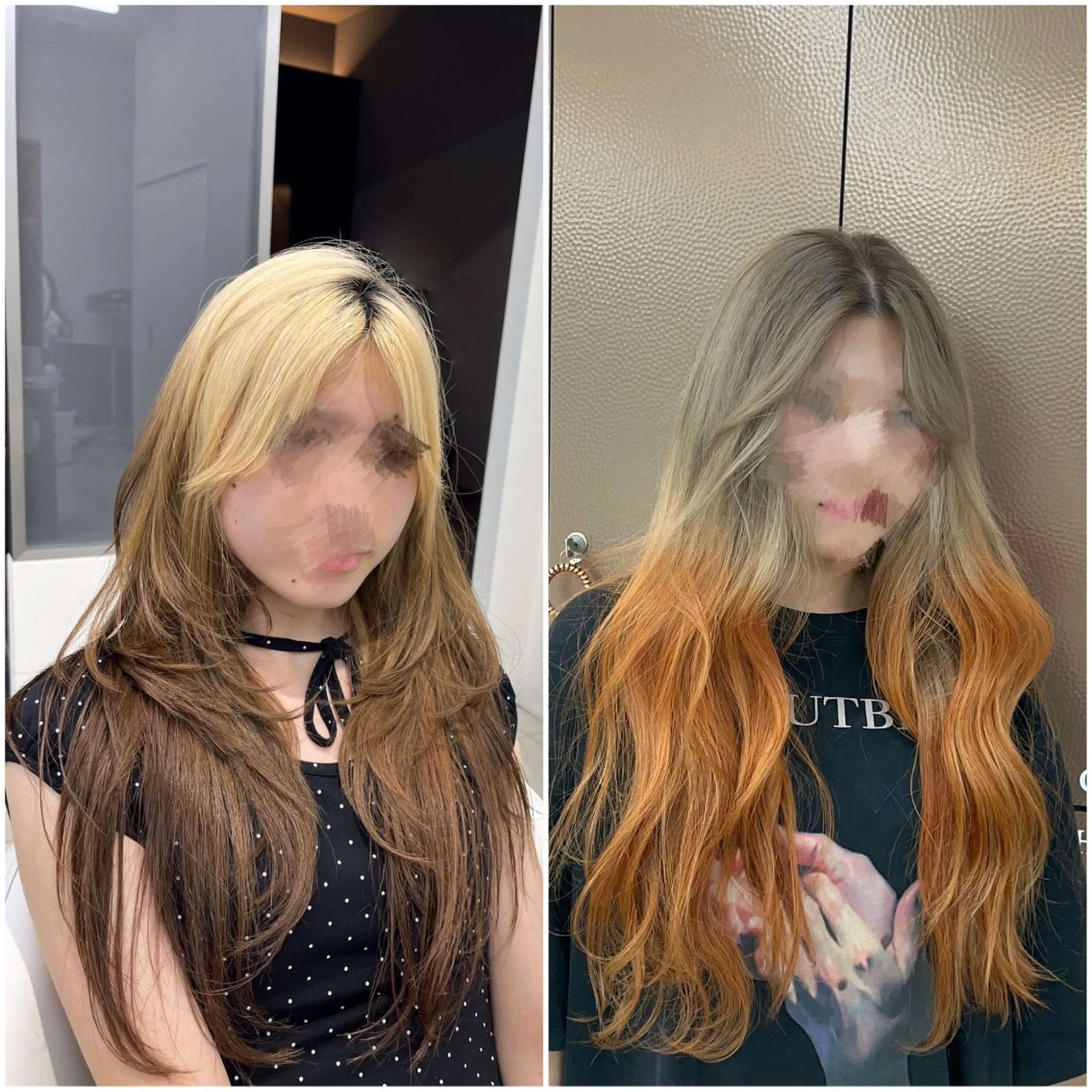 🎀デザインカラー🎀⚠︎︎ブリーチ➕オンカラー🍒ྀི前髪cutサービスの写真