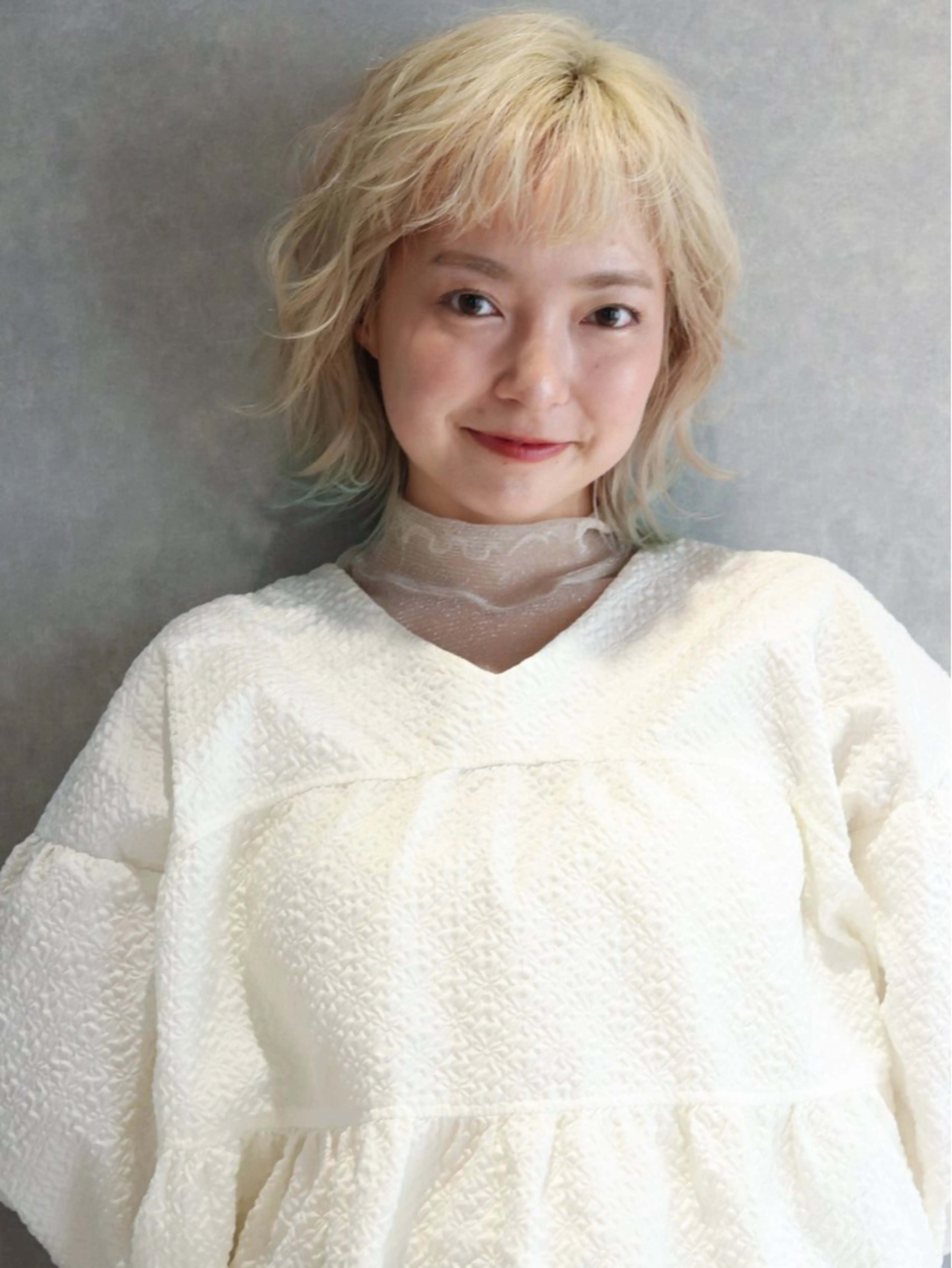 ショート カラー ヘアカラー 柔らかい透明感カラー 髪質改善/神戸のヘアスタイル