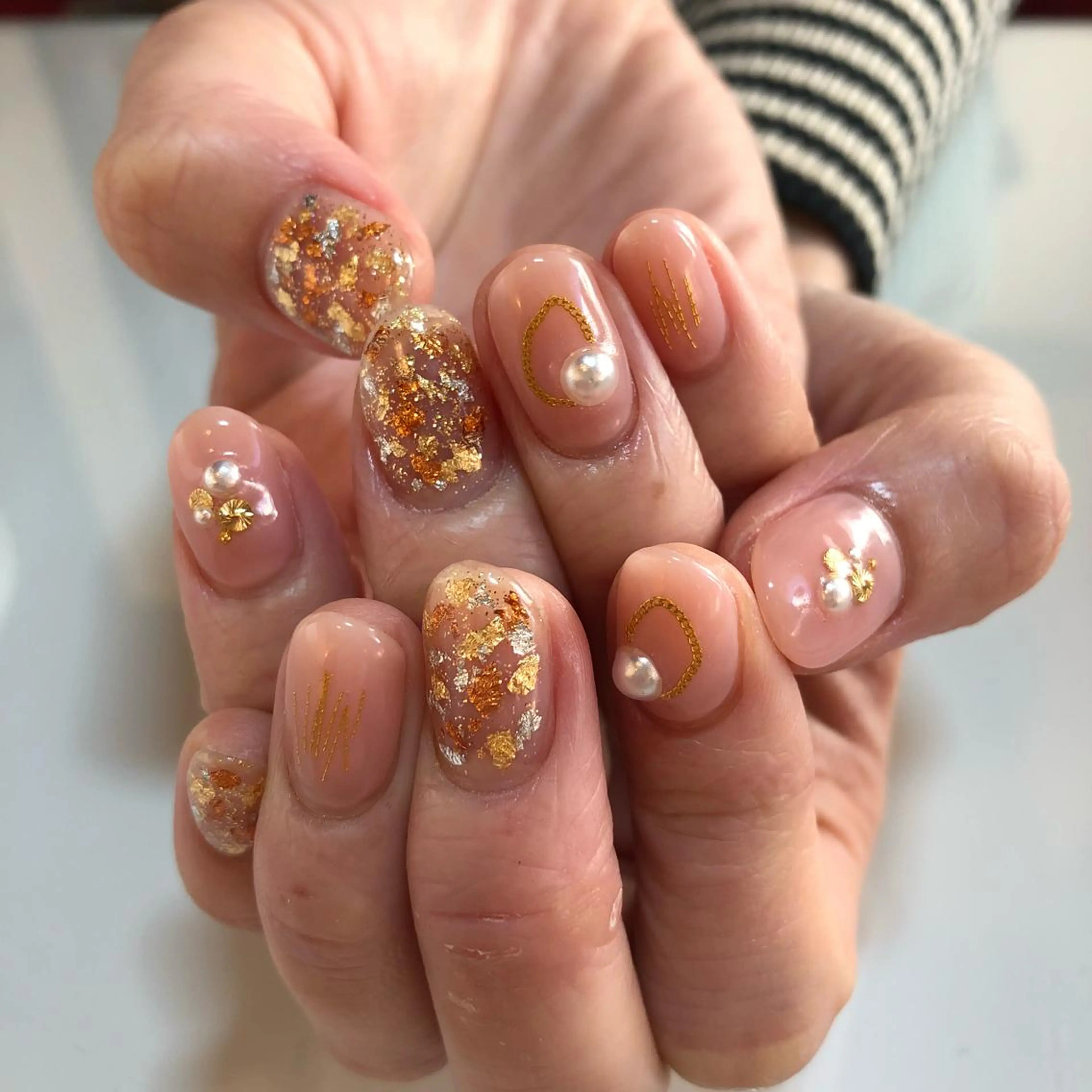 ネイル ニュアンスネイル g-up nail所属・米田 律子のネイルデザイン