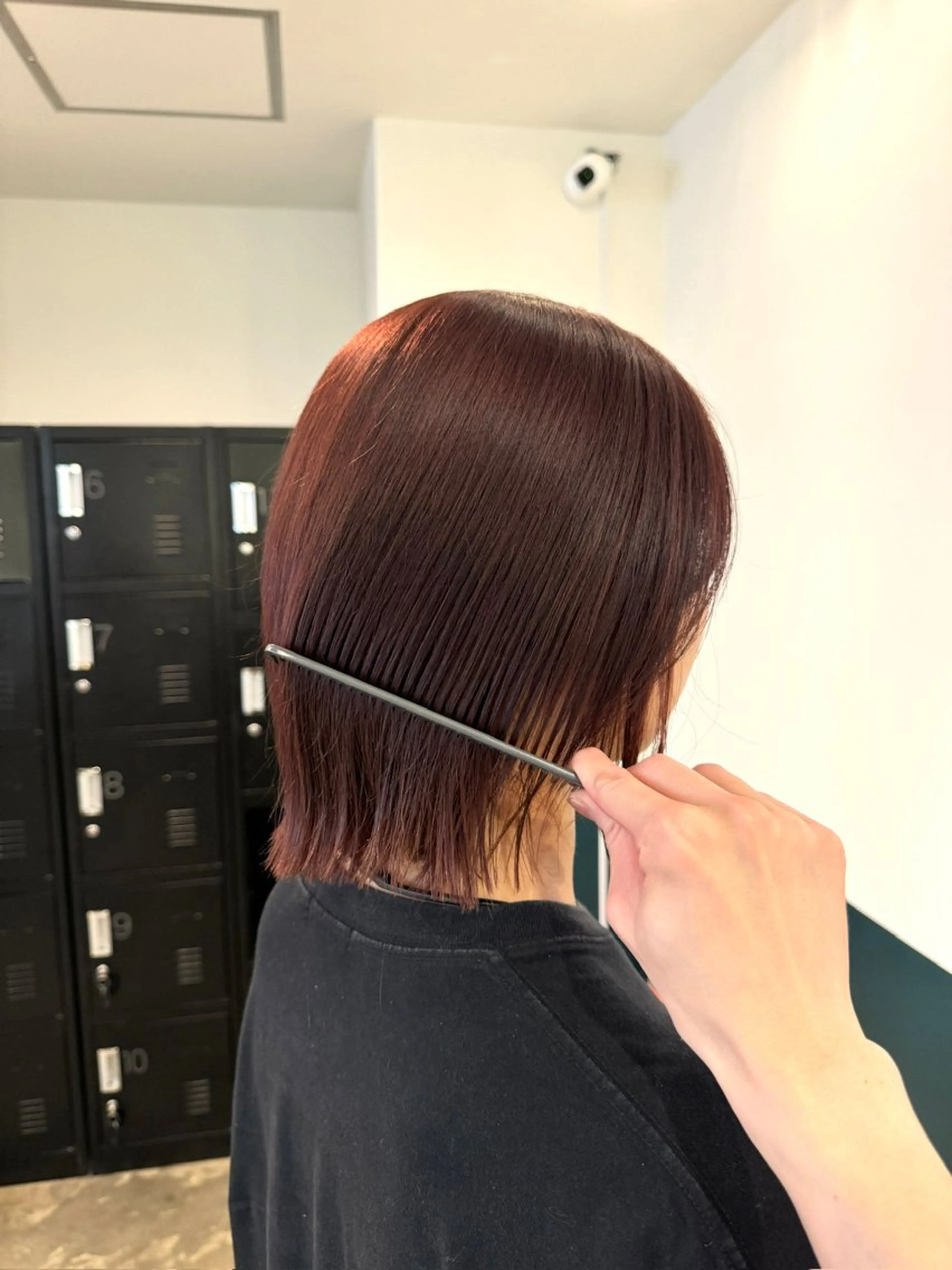 前髪カット＋艶カラーの写真