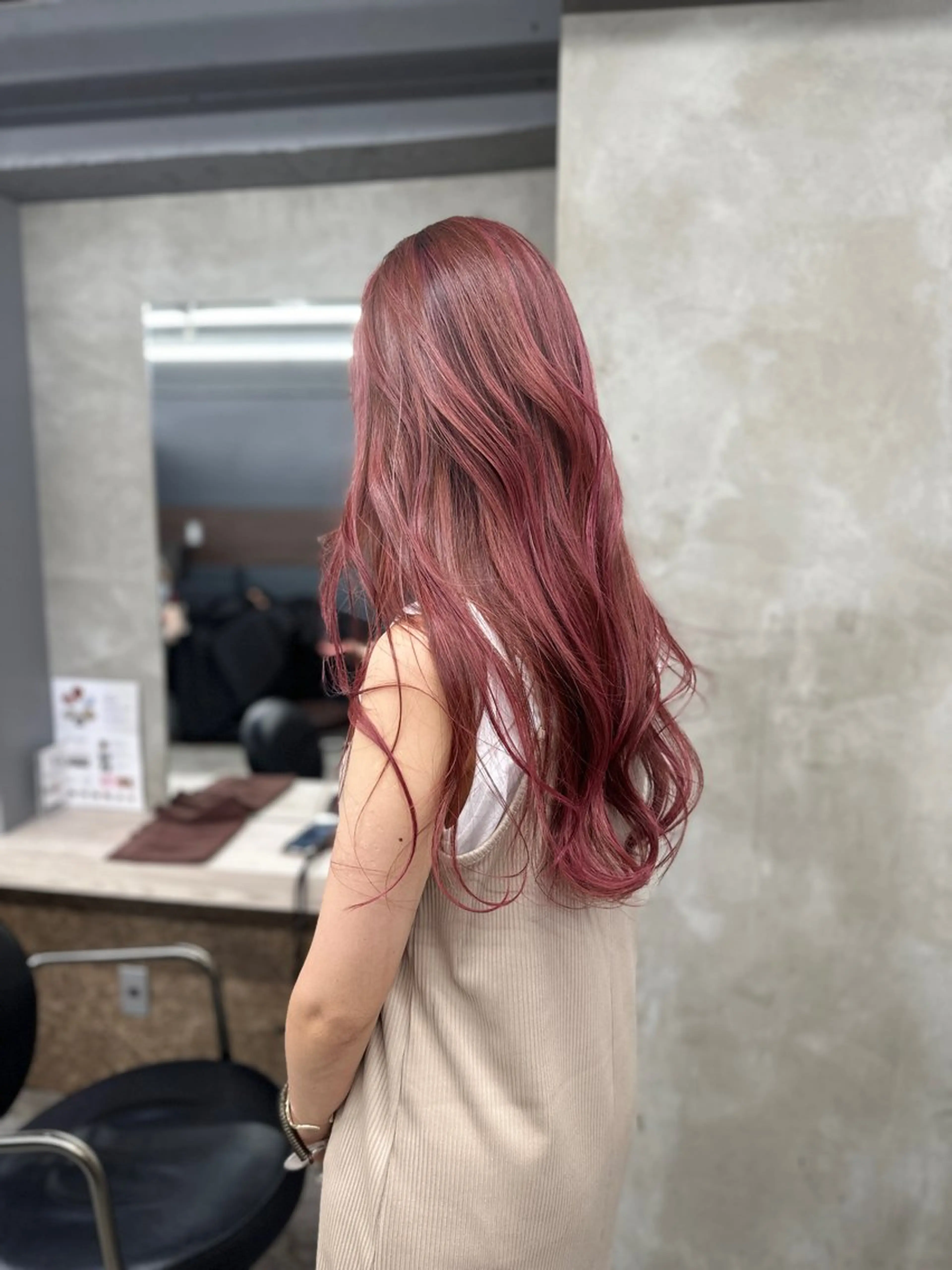ロング カラー アディクシーカラー バレイヤージュ ブリーチ デザインカラー ダブルカラー カット ヘアカラー トリートメント opus 店長大和 レイヤー/赤み消しのヘアスタイル