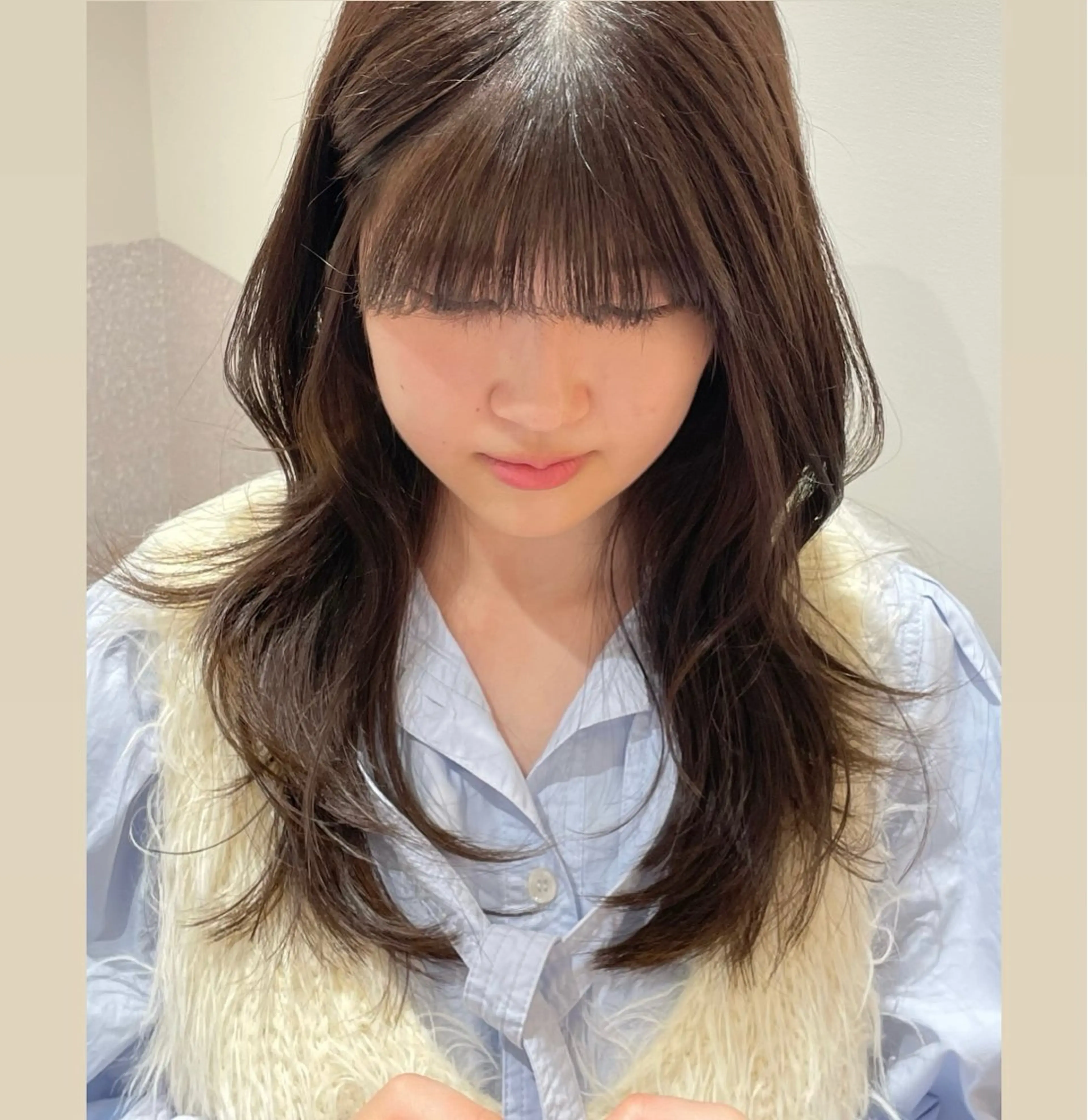 セミロング ハッシュカット 韓国風ヘア レイヤーカット カット ヘアカラー トリートメント ❤︎︎韓国ヘア❤︎︎ 𝑺𝒉𝒊𝒉𝒐のヘアスタイル