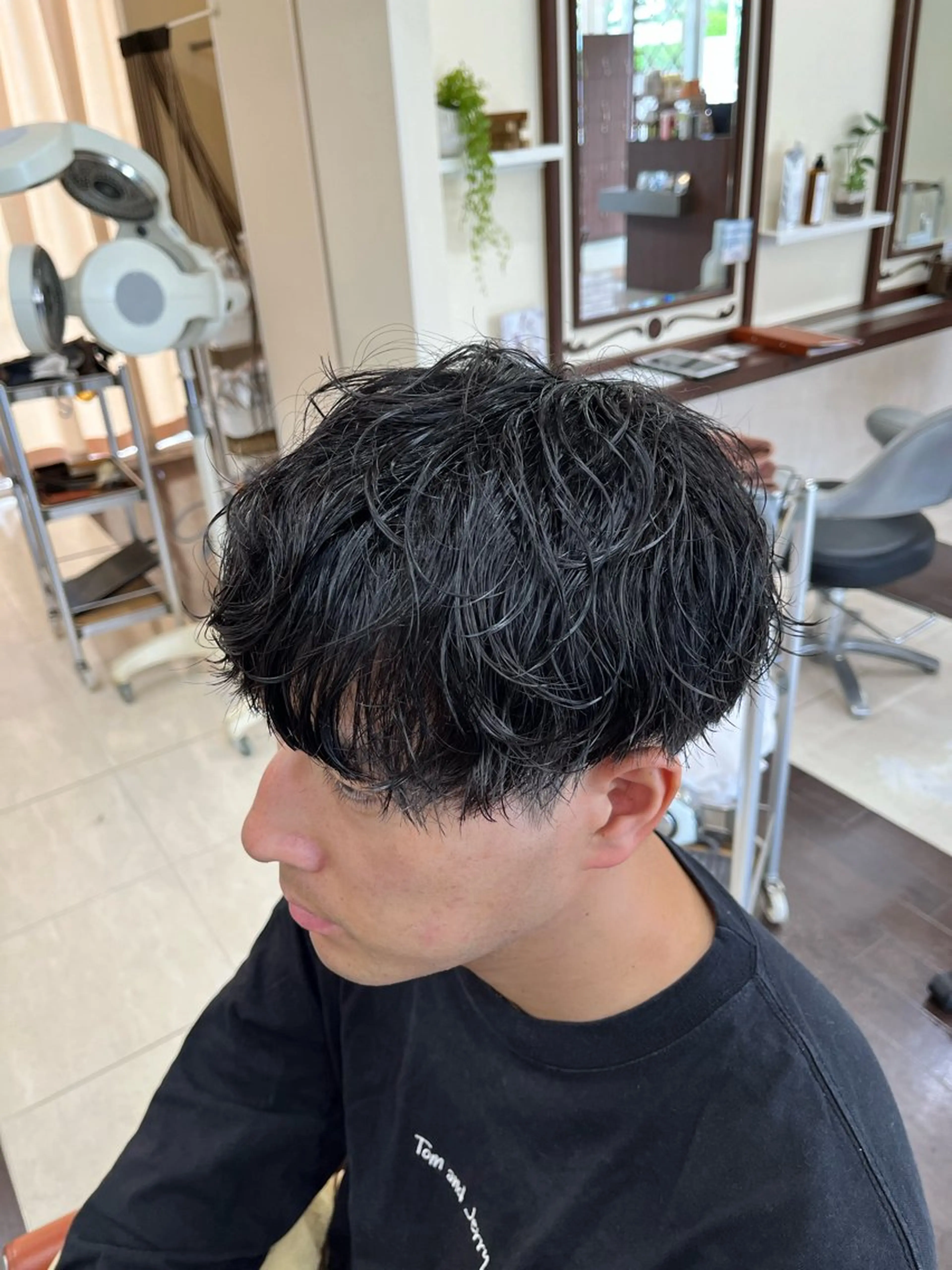 ショート パーマ メンズ マッシュ メンズパーマ 刈り上げ AROH  men's cut&men's perm 船橋店所属・🧊メンズ特化🧊 高木航希のヘアスタイル