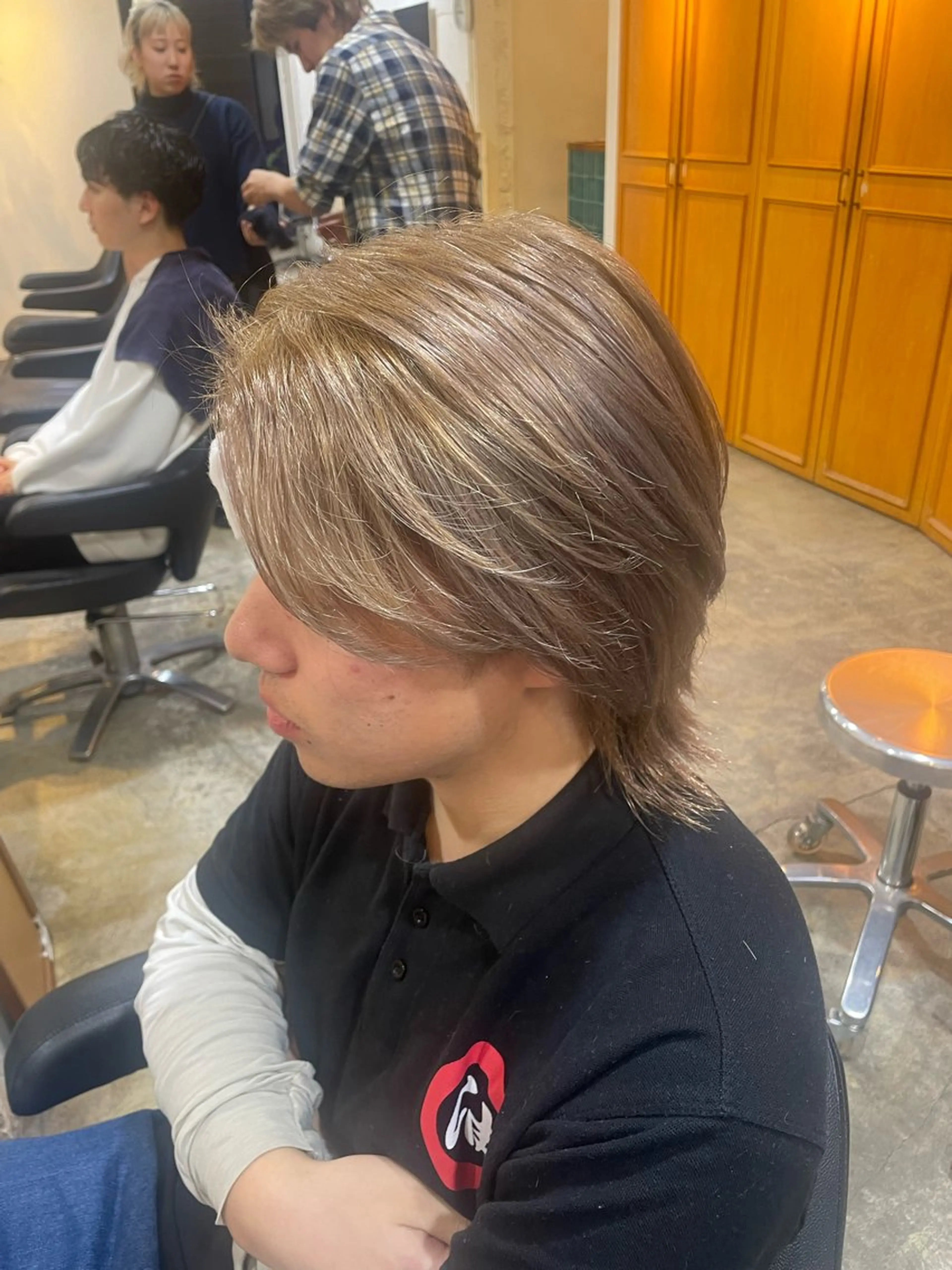 ミディアム カラー メンズ RIN／韓国ヘア レイヤーカットのヘアスタイル