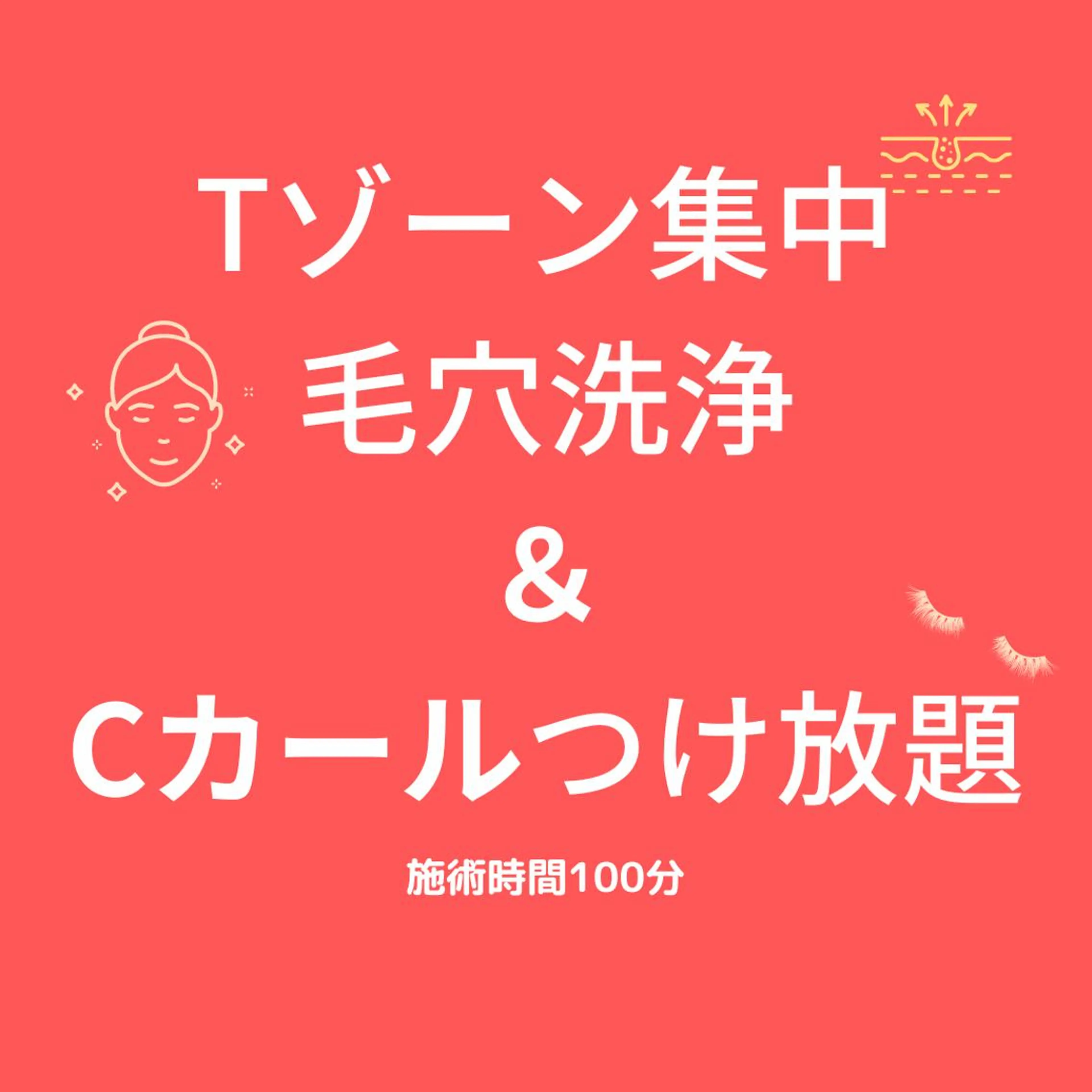予約殺到中！[3名様限定]✨Cカール1時間つけ放題 ＋Tゾーン集中毛穴洗浄［カウンセリング10分］の写真