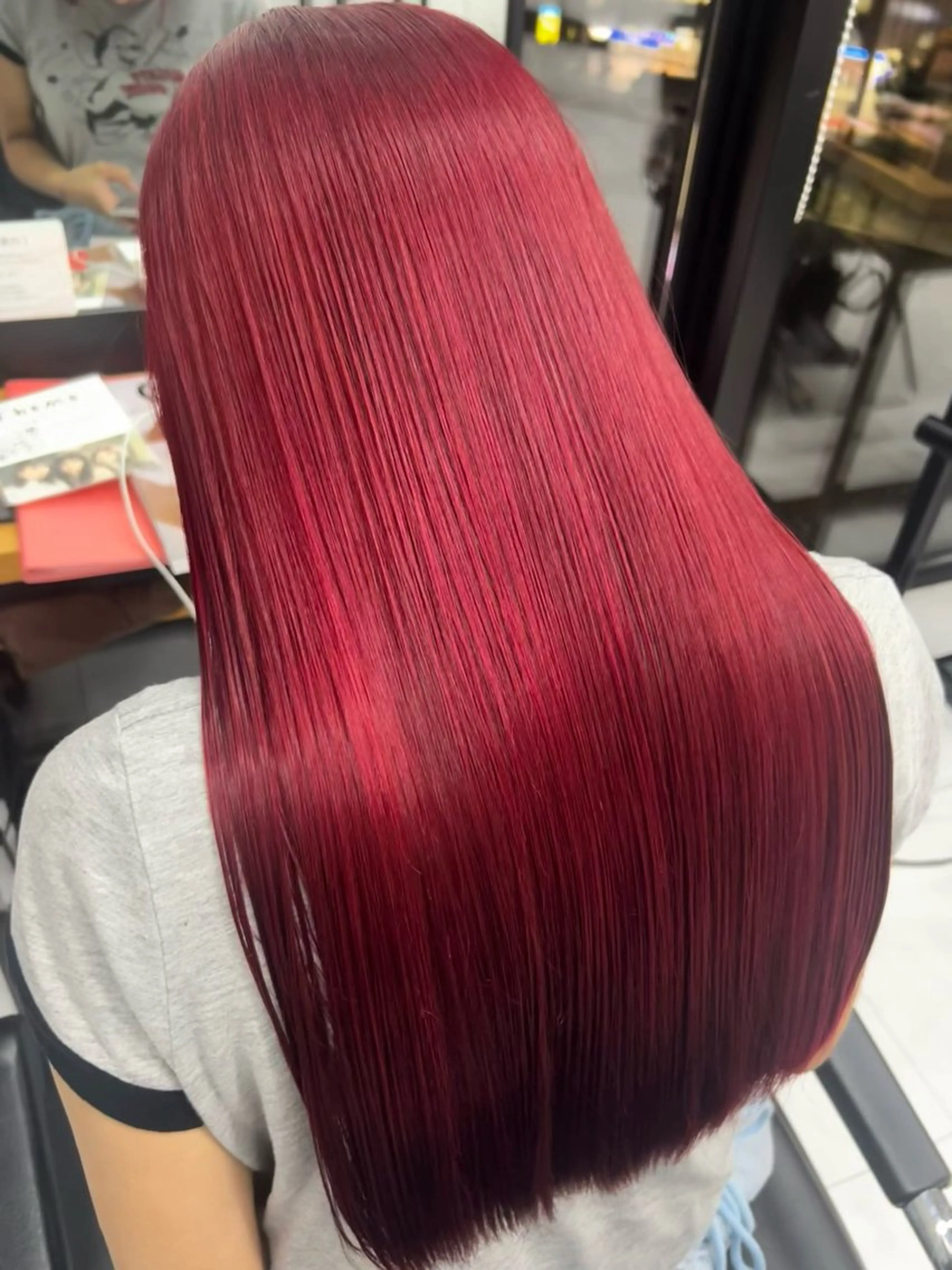 セミロング カラー 透明感/血色カラー/ 似合せレイヤー/ゆいのヘアスタイル