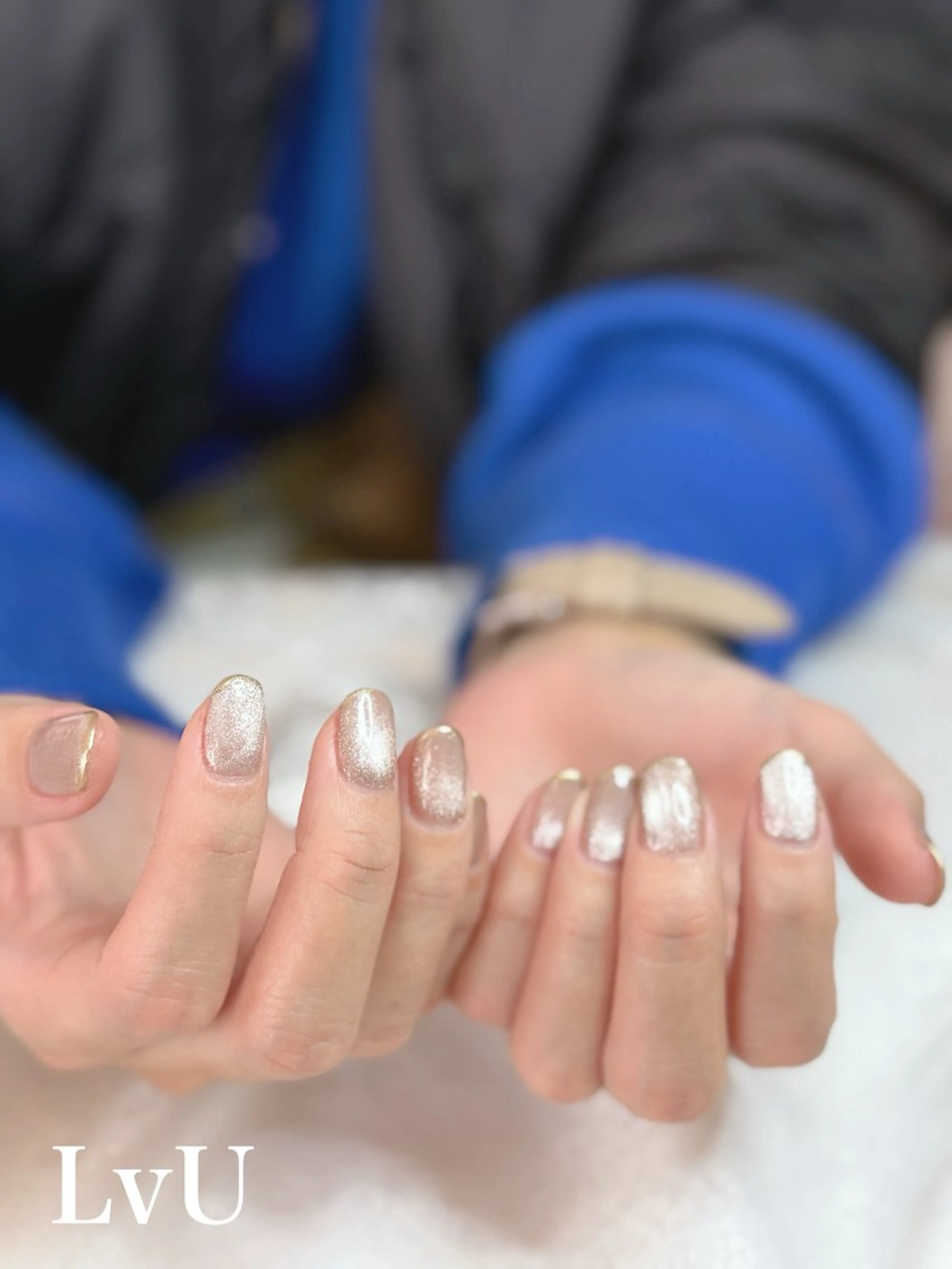 ネイル マグネットネイル ミラーネイル ハンドネイル ハンドケア LvU(ラブユー) Asayamaのネイルデザイン