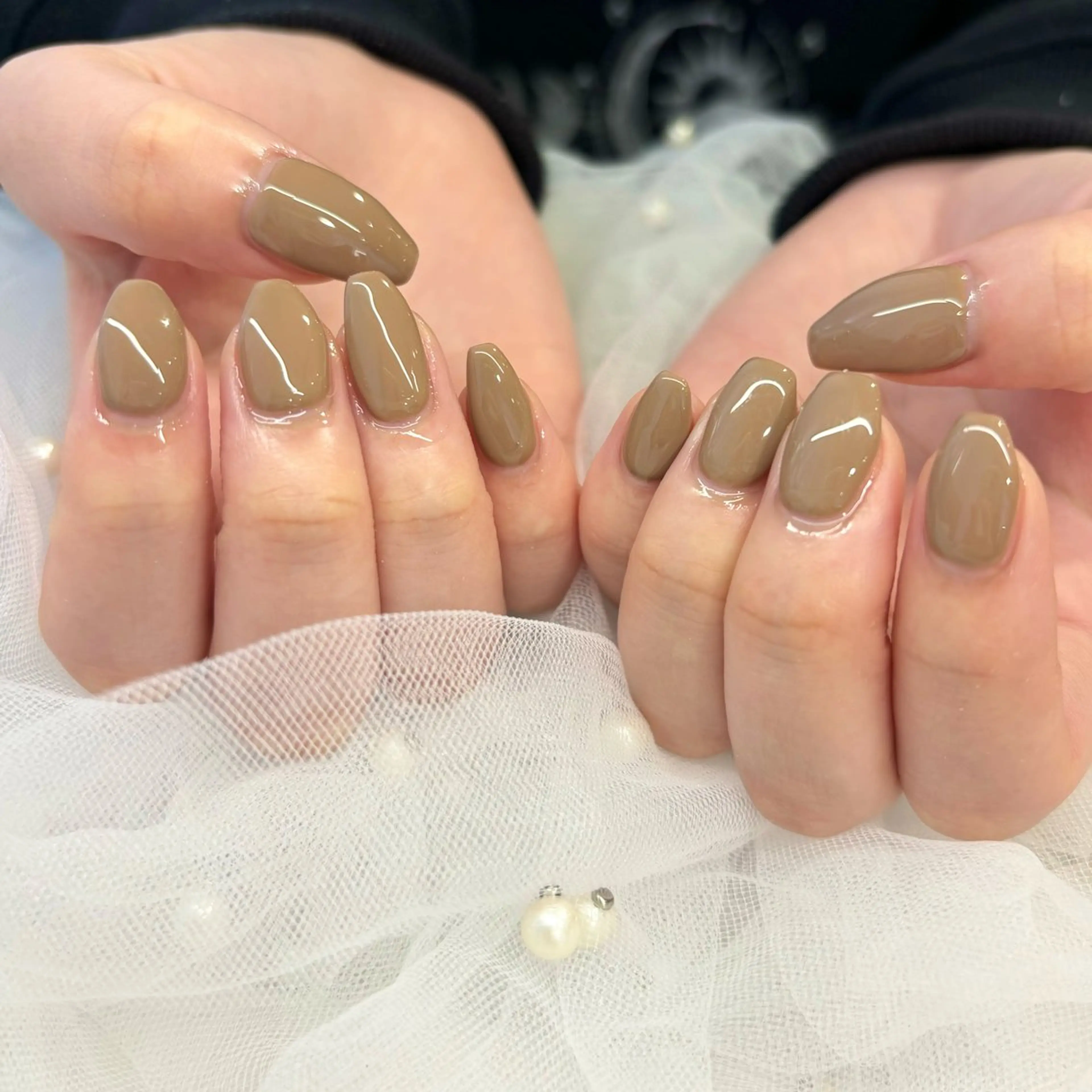 ネイル ワンカラーネイル ハンドネイル 荒巻 めいのネイルデザイン