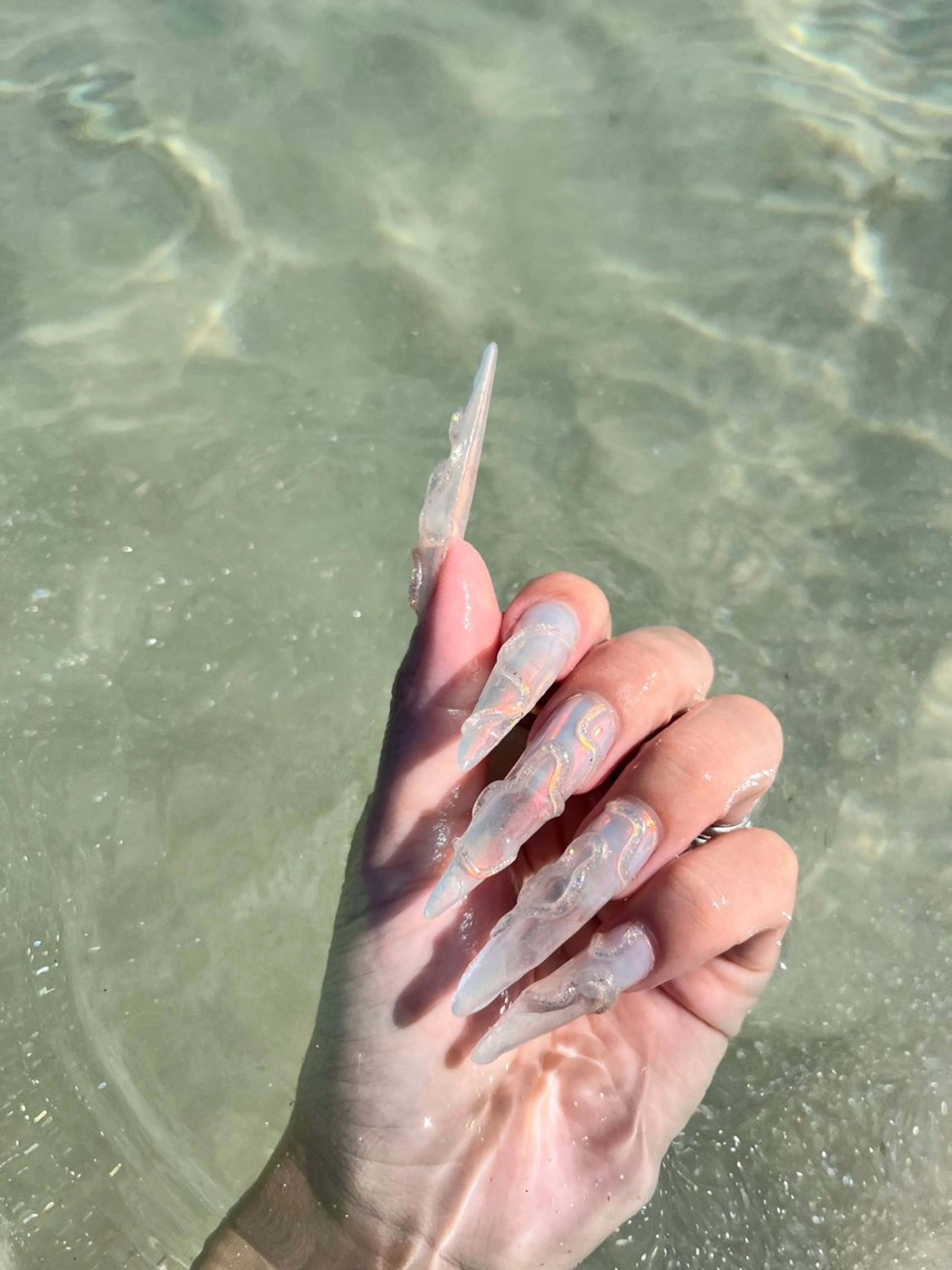 ネイル オーロラネイル ハンドネイル nail studio romance所属・romance senaのネイルデザイン