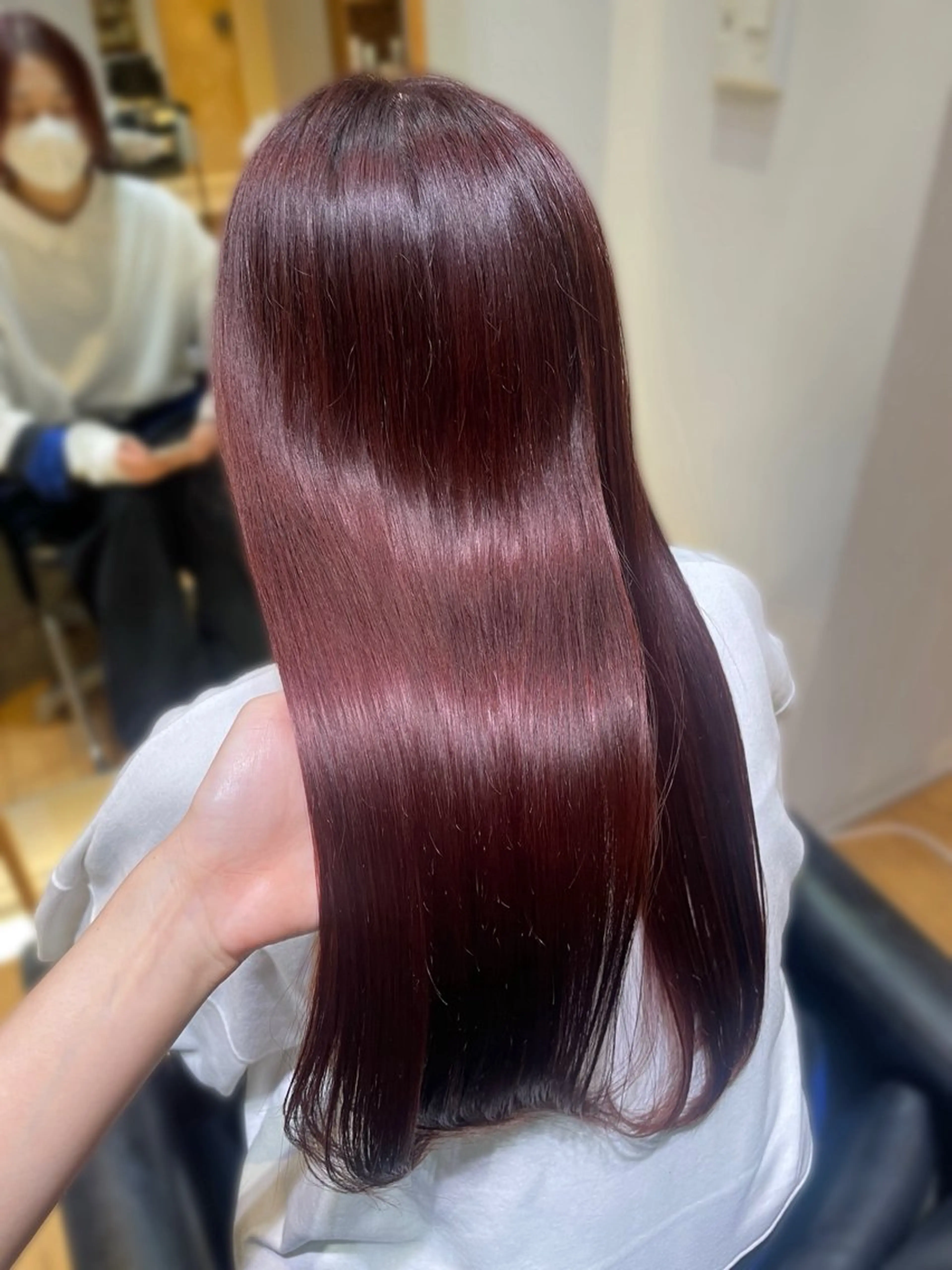 ロング カラー ブリーチ ブリーチなしカラー ヘアカラー 縮毛矯正/レイヤー /ひかるのヘアスタイル