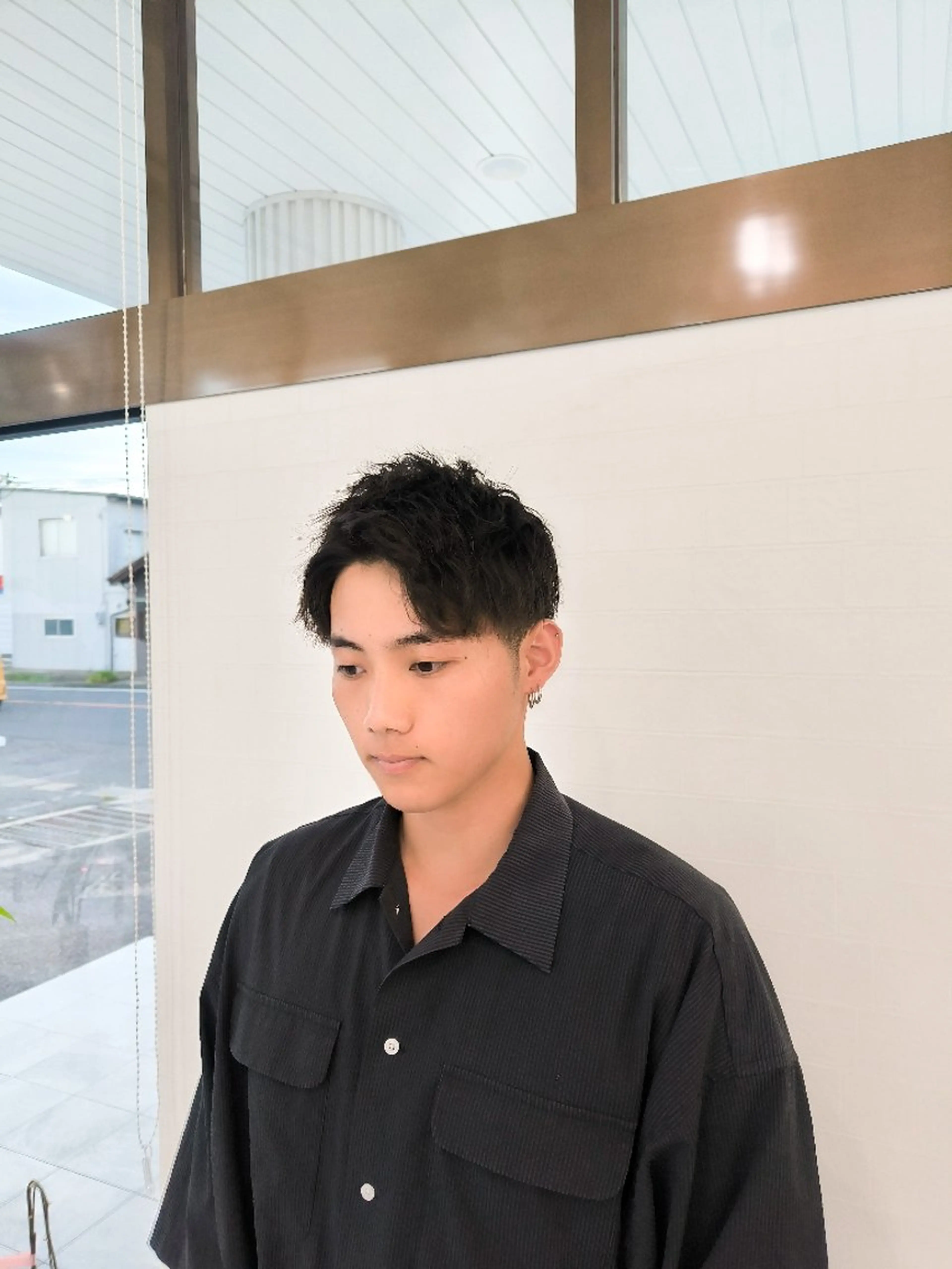 パーマ メンズ アップバング カット パーマ Antwerp💎 ✂︎HiROKi✂︎のヘアスタイル