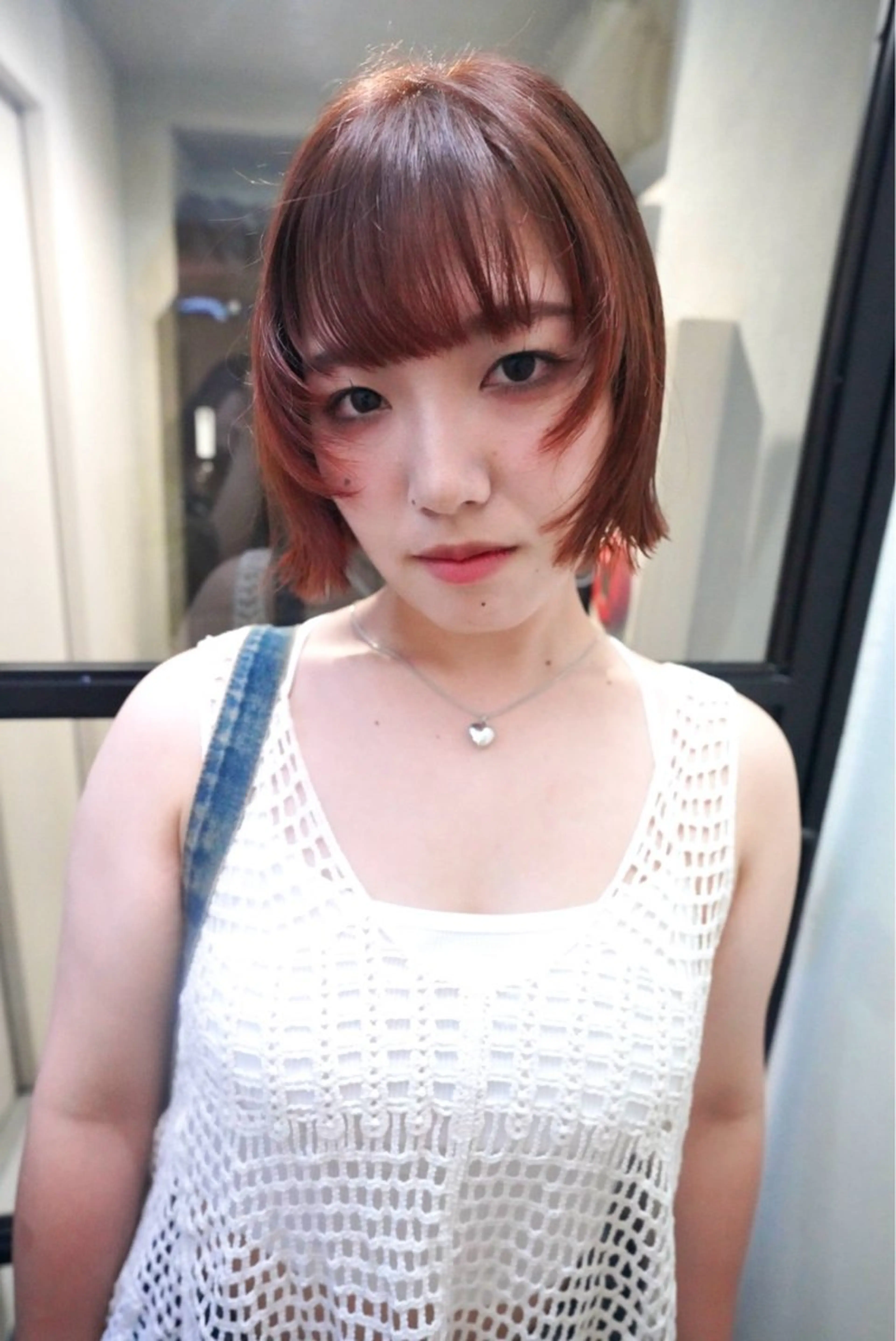 ミディアム カラー カット ヘアカラー トリートメント 原田 朱里のヘアスタイル