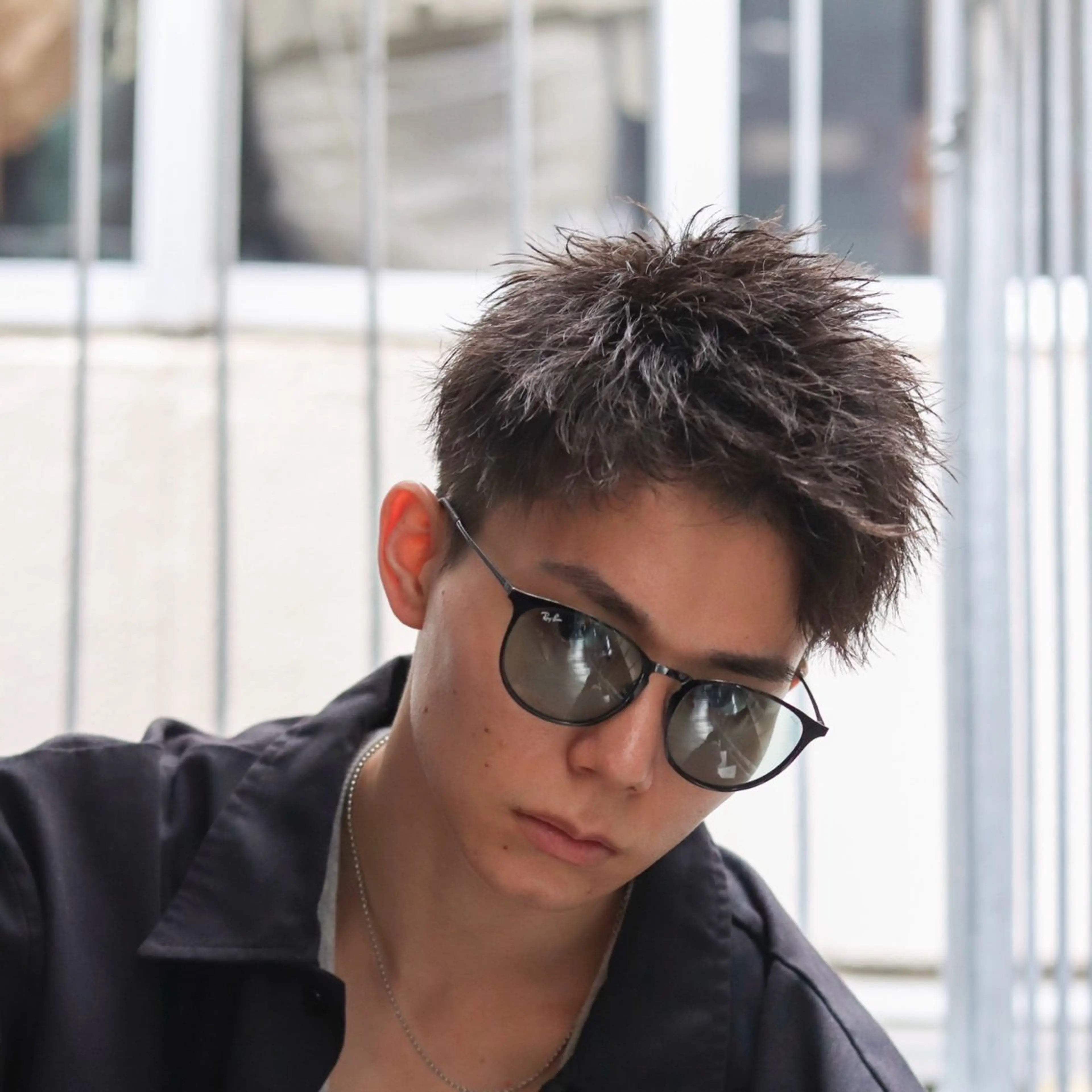 ショート カラー パーマ メンズ カット トリートメント シースルーマッシュ/ メンズ/KYOHEIのヘアスタイル