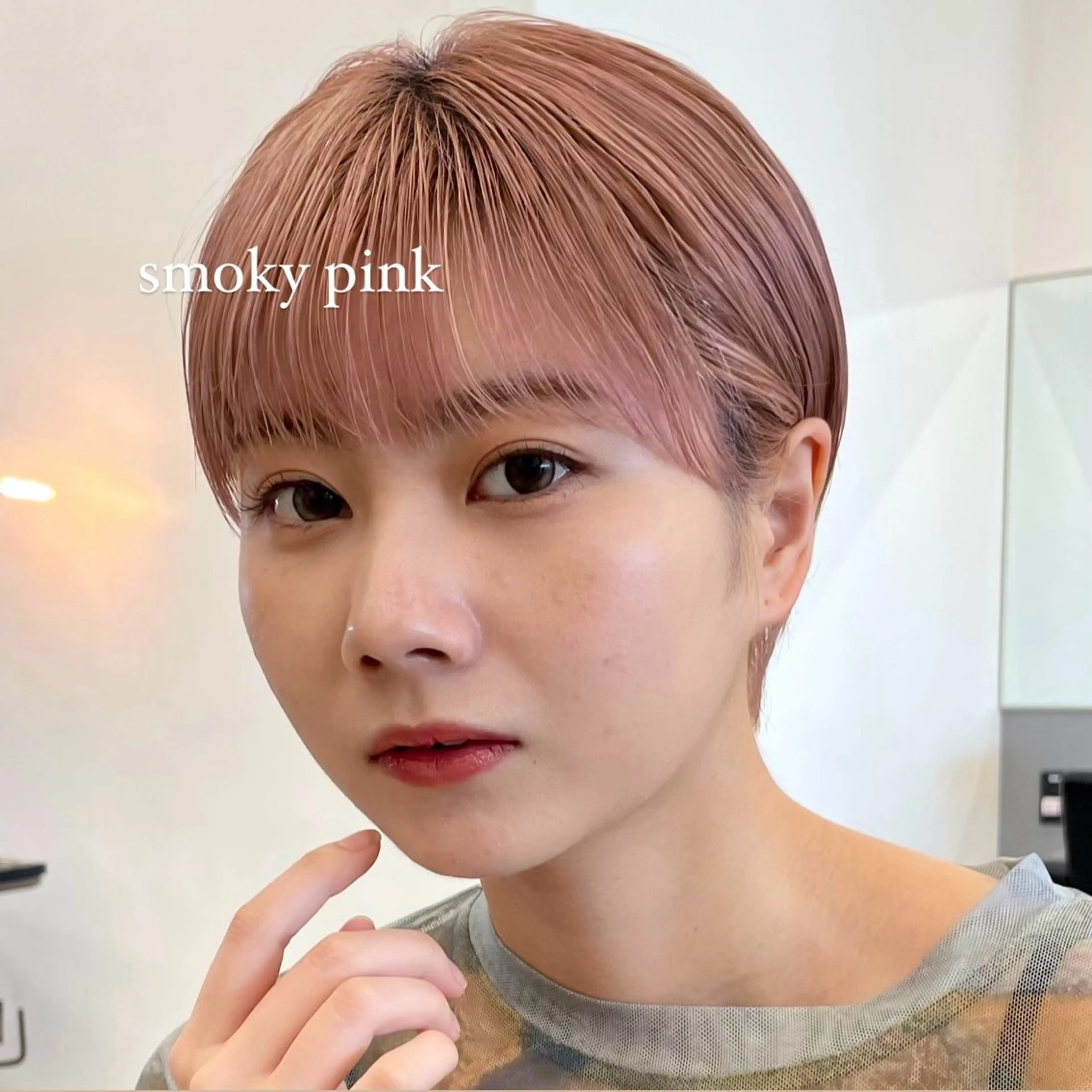 ショート カラー ヘアアレンジ ブリーチ ピンクカラー ボブ/レイヤー/ 艶髪/HANA💗のヘアスタイル