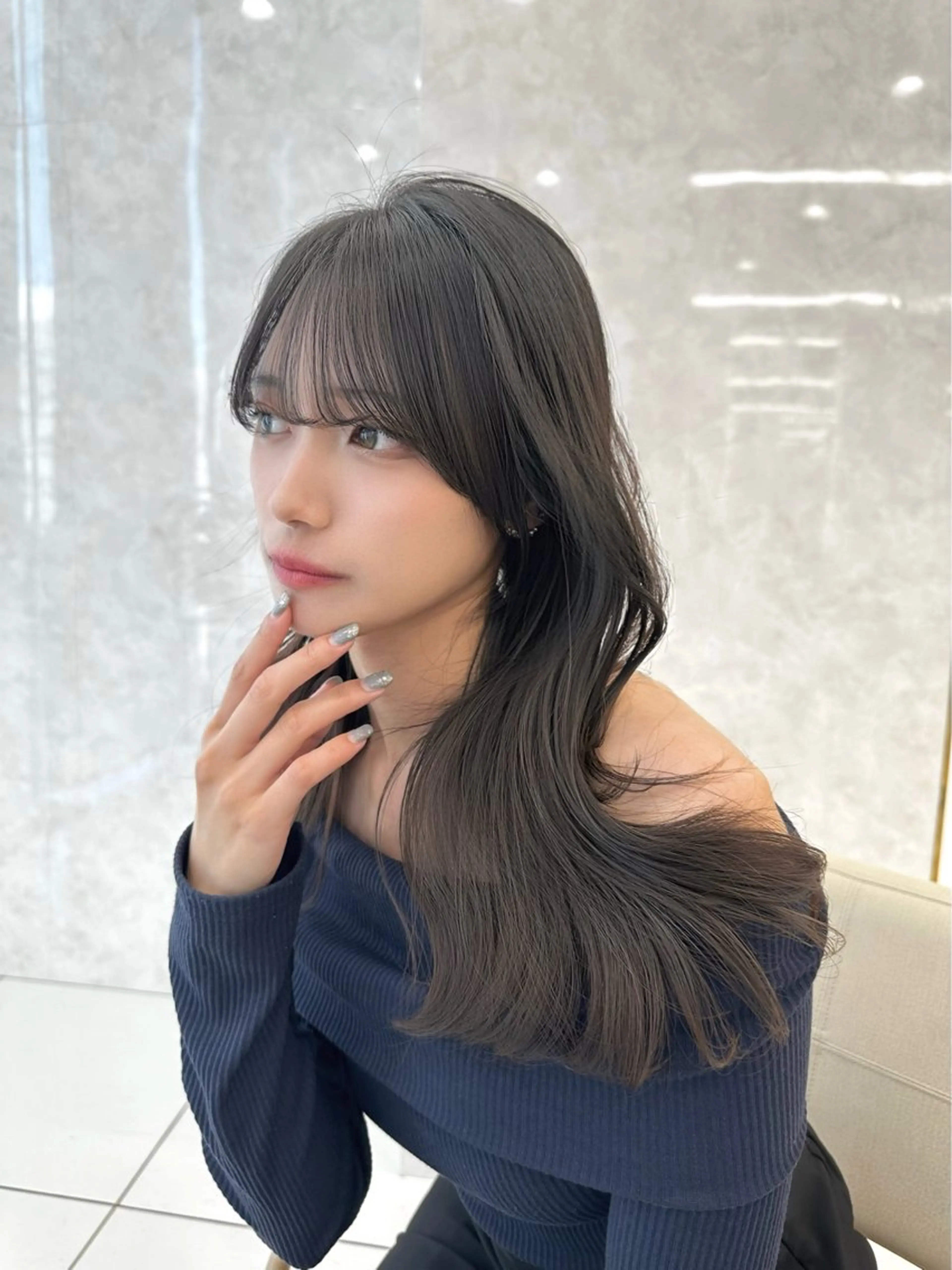 ロング レイヤーカット カット ヘアカラー 似合わせ/レイヤー /顔まわり/池田歩樹のヘアスタイル