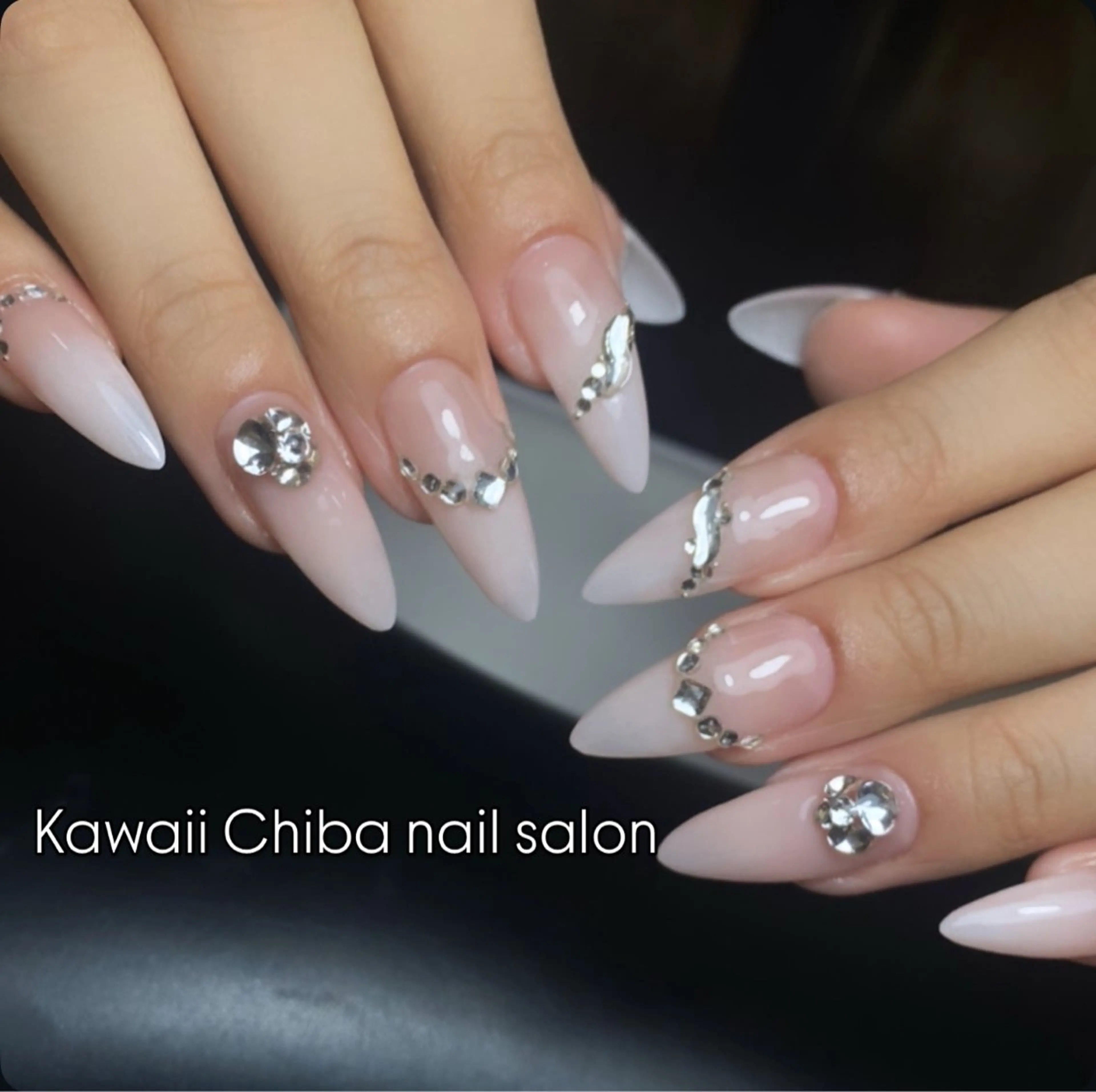 ネイル 長さ出し フレンチネイル ジェルネイル ガーリー 韓国ネイル Kawaii Chiba nailのネイルデザイン