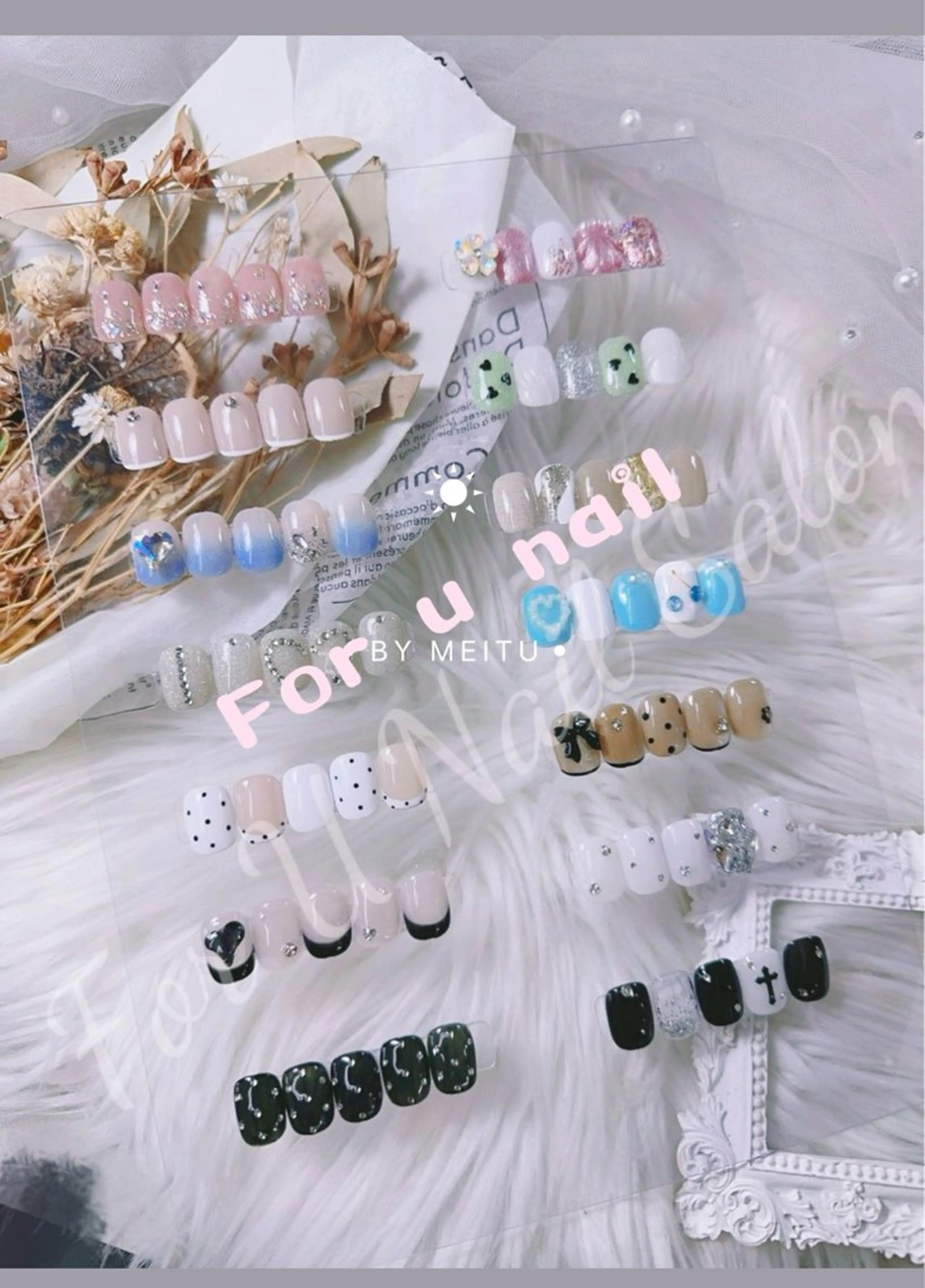 メンズ ネイル アートネイル フレンチネイル ジェルネイル キラキラネイル パラジェル Bloom スカルプ専門店のネイルデザイン