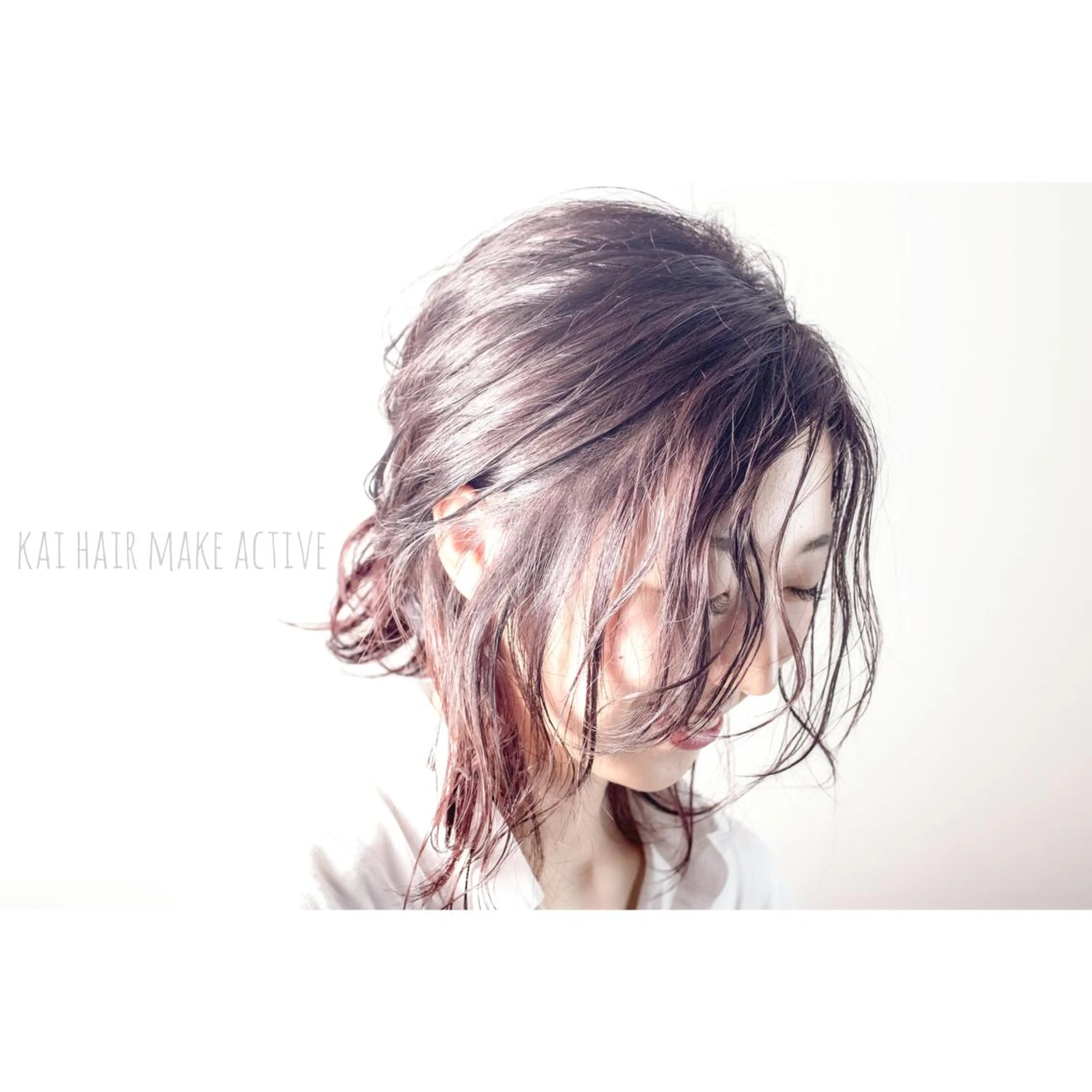 ミディアム カラー ヘアアレンジ ヘアカラー トリートメント 坂東 秀幸のヘアスタイル