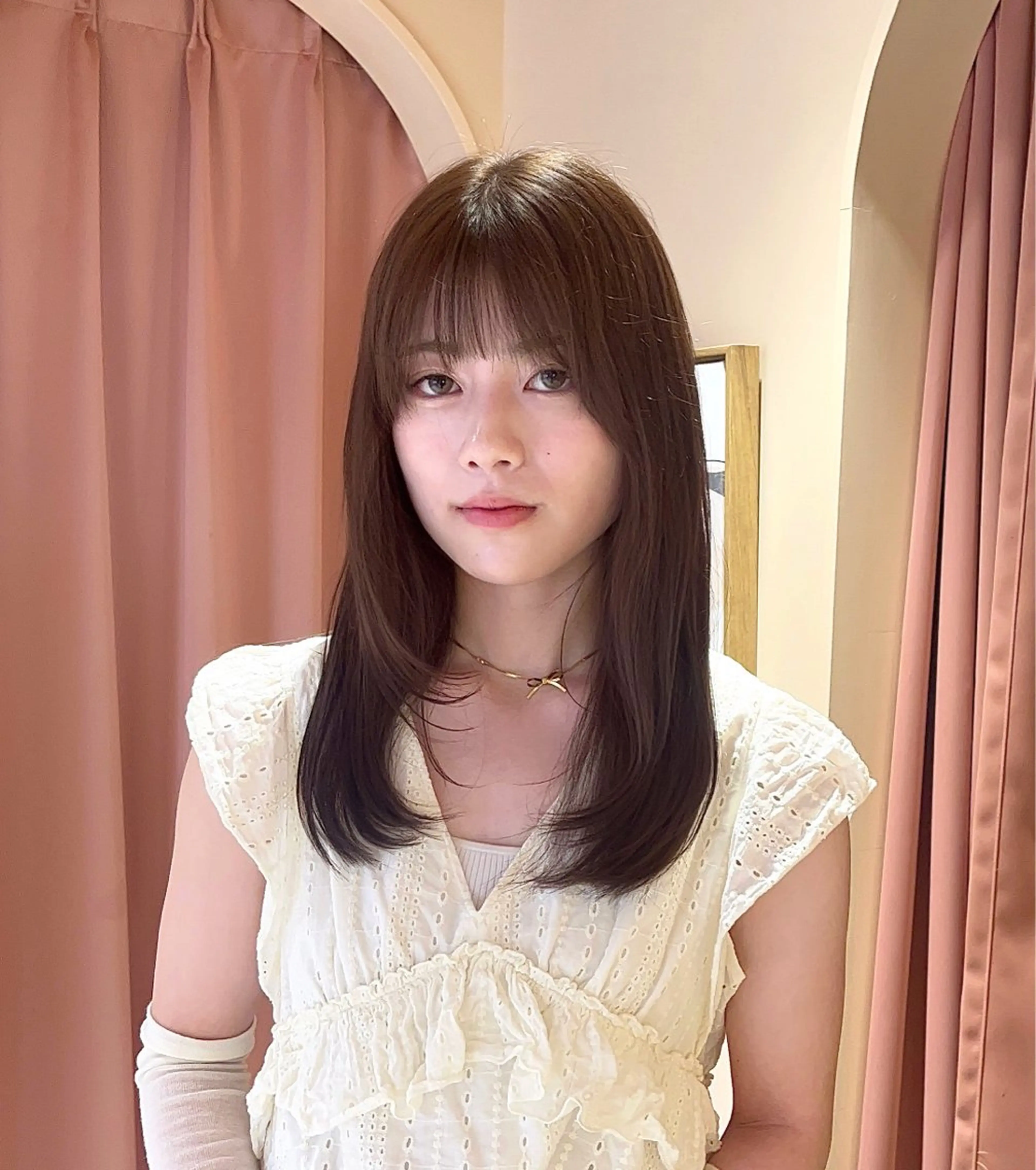 セミロング カラー ベージュカラー 透明感カラー ヘアカラー トリートメント coyumi / 𝘦 𝘮 𝘶のヘアスタイル