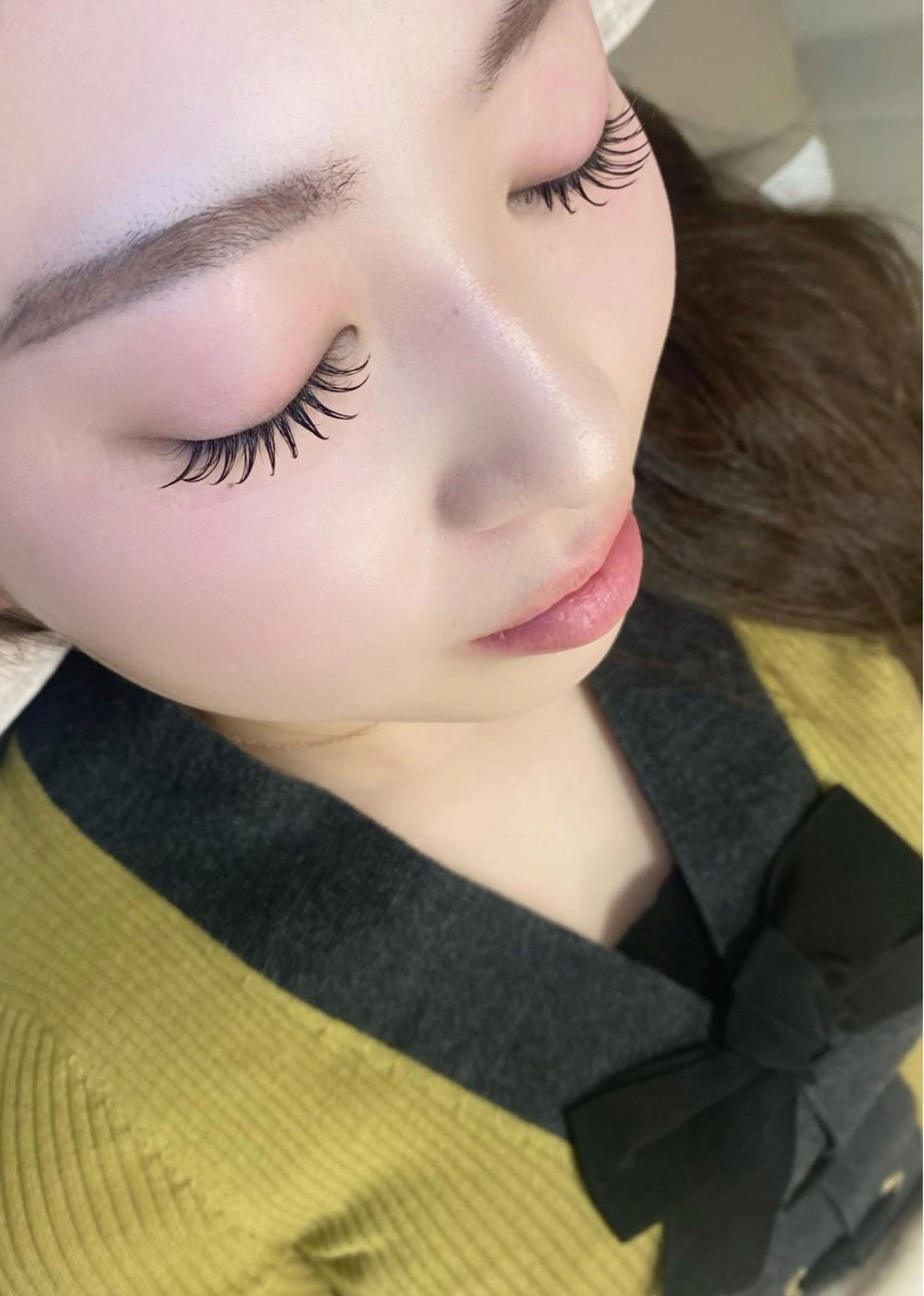 ▫️束感仕上げ🧺☁フラットラッシュ付け放題 🤍140本まで(上下振り分け可能)❄️️ オフ￥550の写真