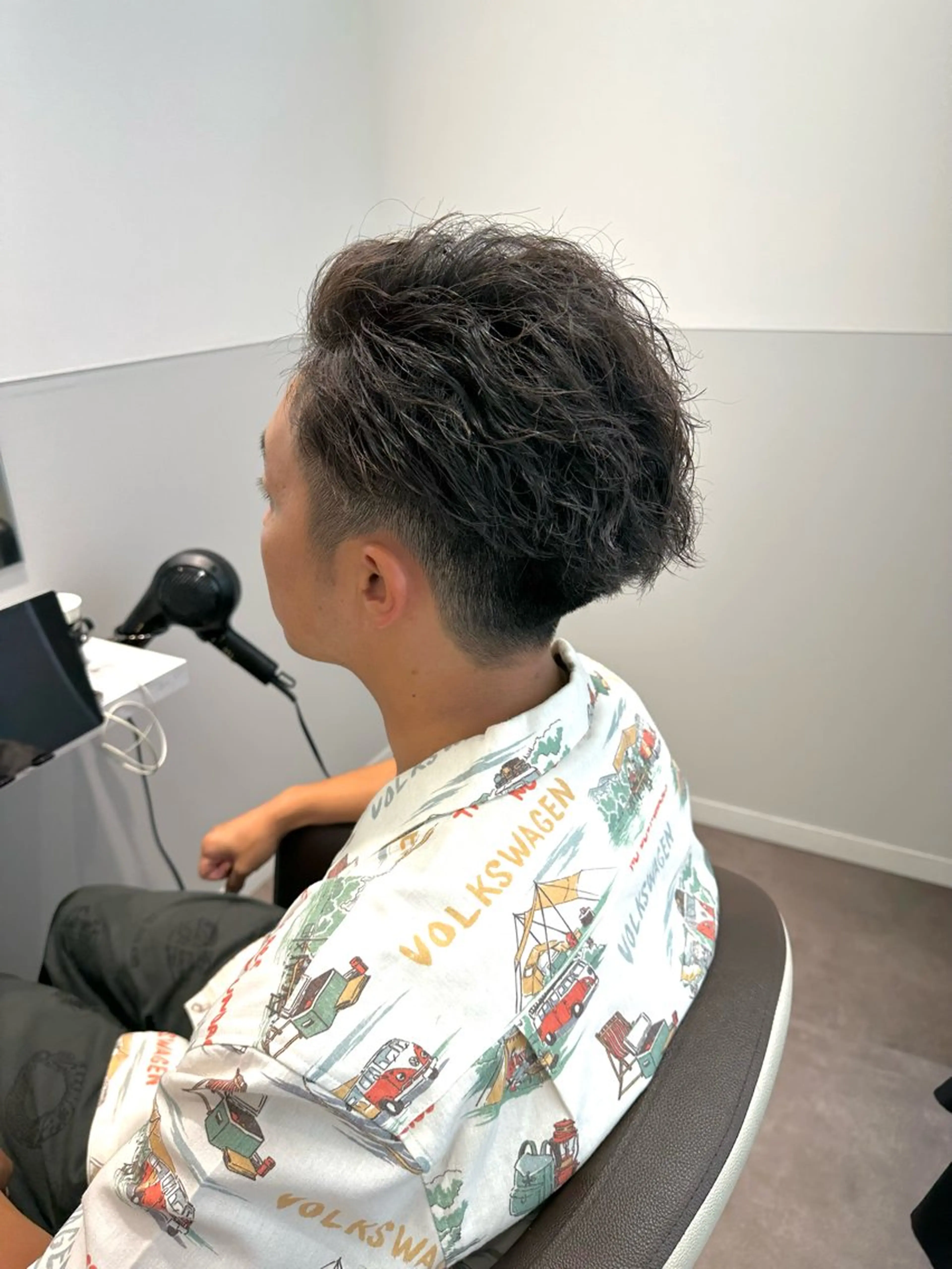 ショート パーマ メンズ オールバック カット パーマ SALOWIN大宮 /KYOHEI✂️のヘアスタイル