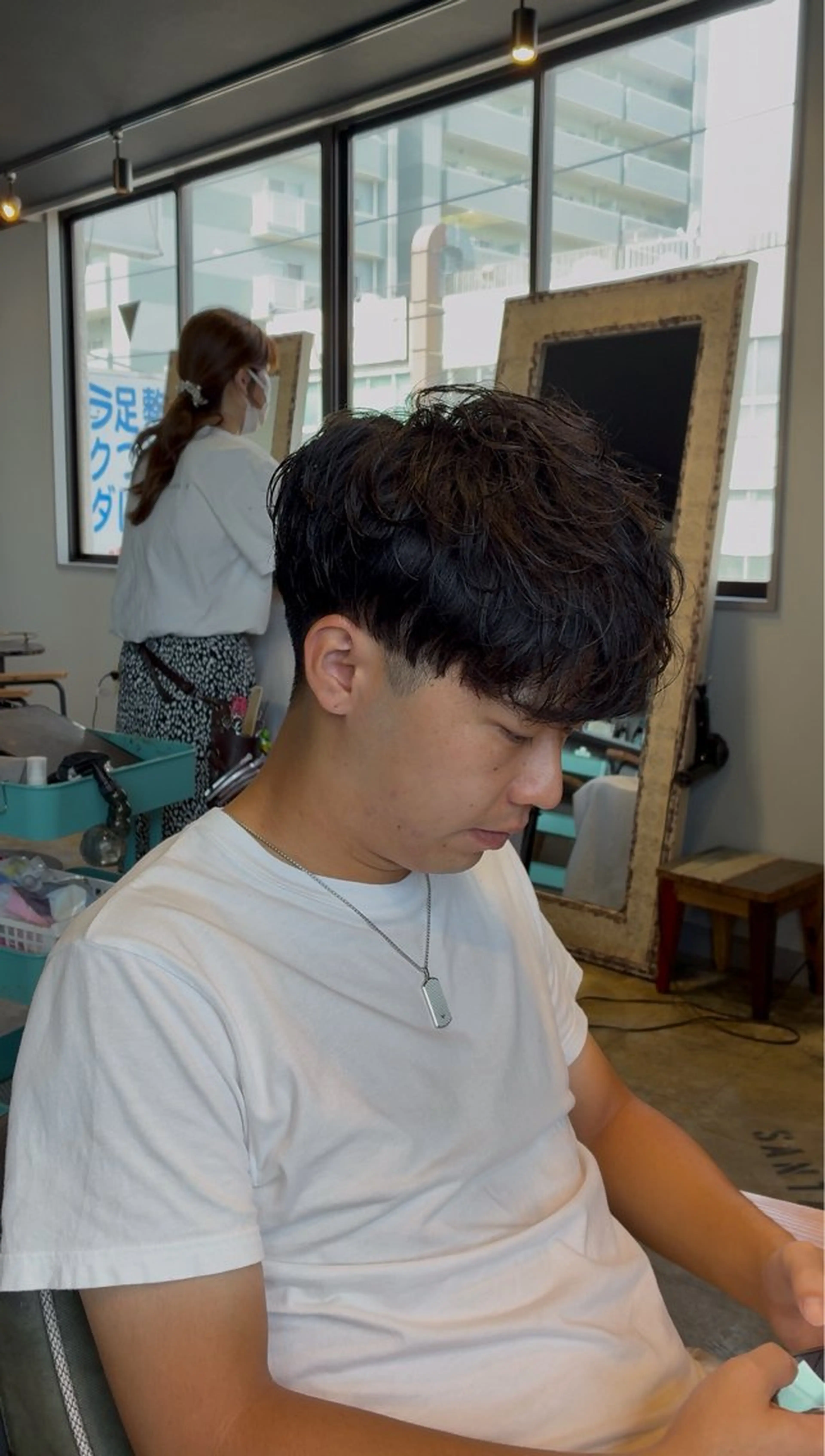 パーマ メンズ カット パーマ トリートメント 金山/メンズパーマ 西村侑真のヘアスタイル