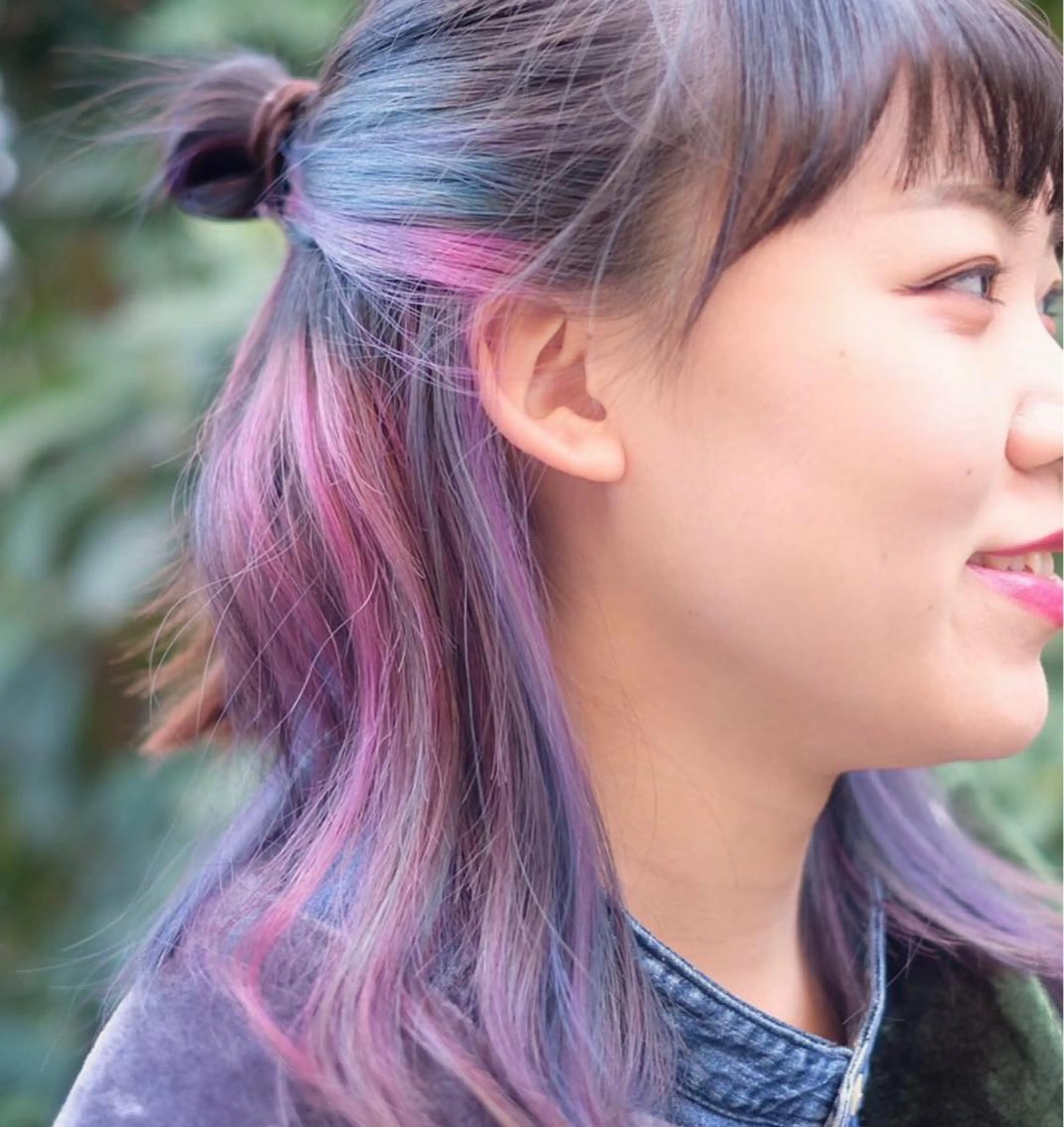 ミディアム カラー ユニコーンカラー カット ヘアカラー トリートメント 原宿サロン代表 デザインカラー伊藤卓のヘアスタイル