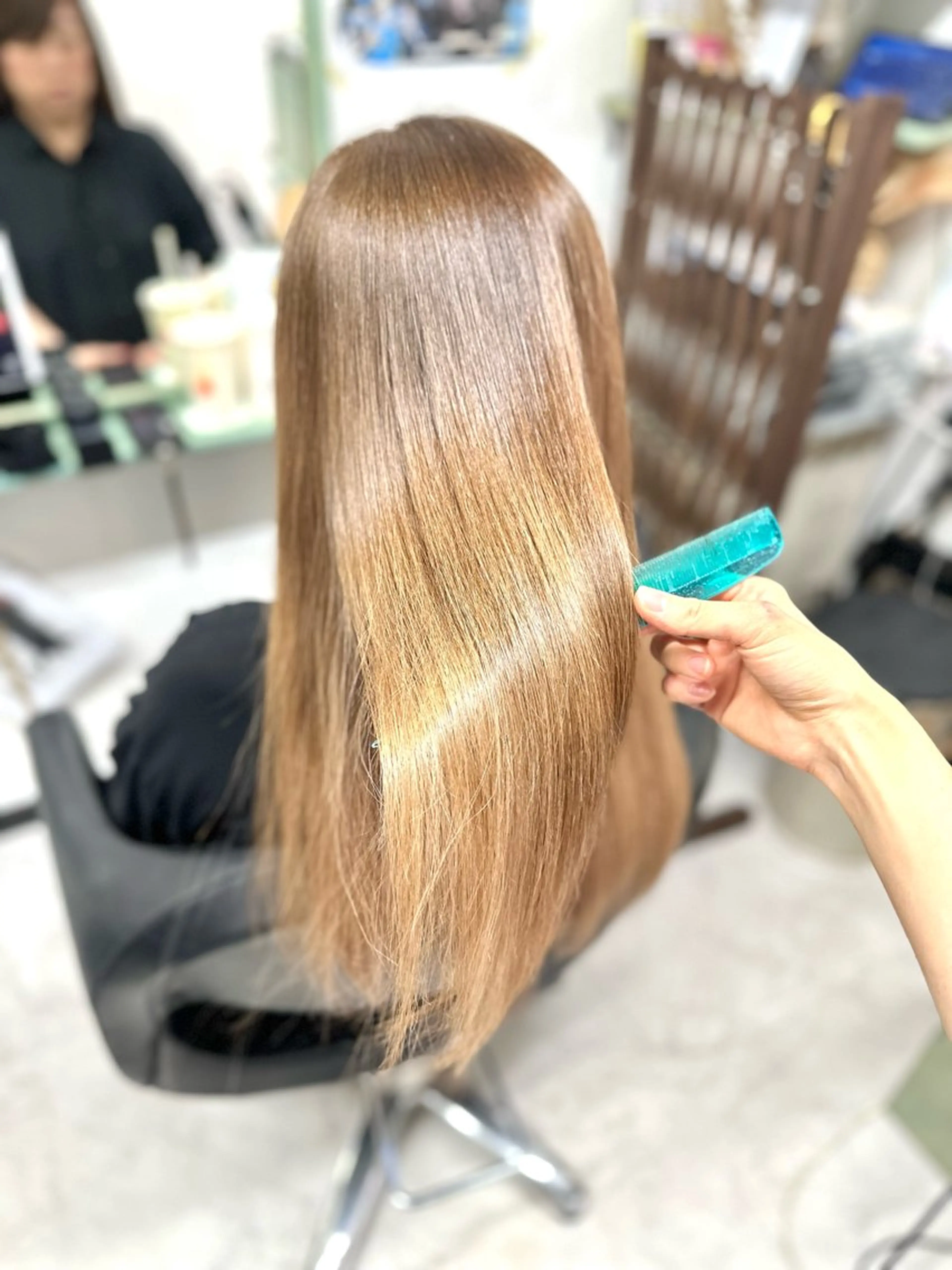 髪質改善‼️カシミヤトリートメント🌟1度で誰でもツヤツヤに❣️一度体験されますと普段のトリートメントには戻れない✨️の写真