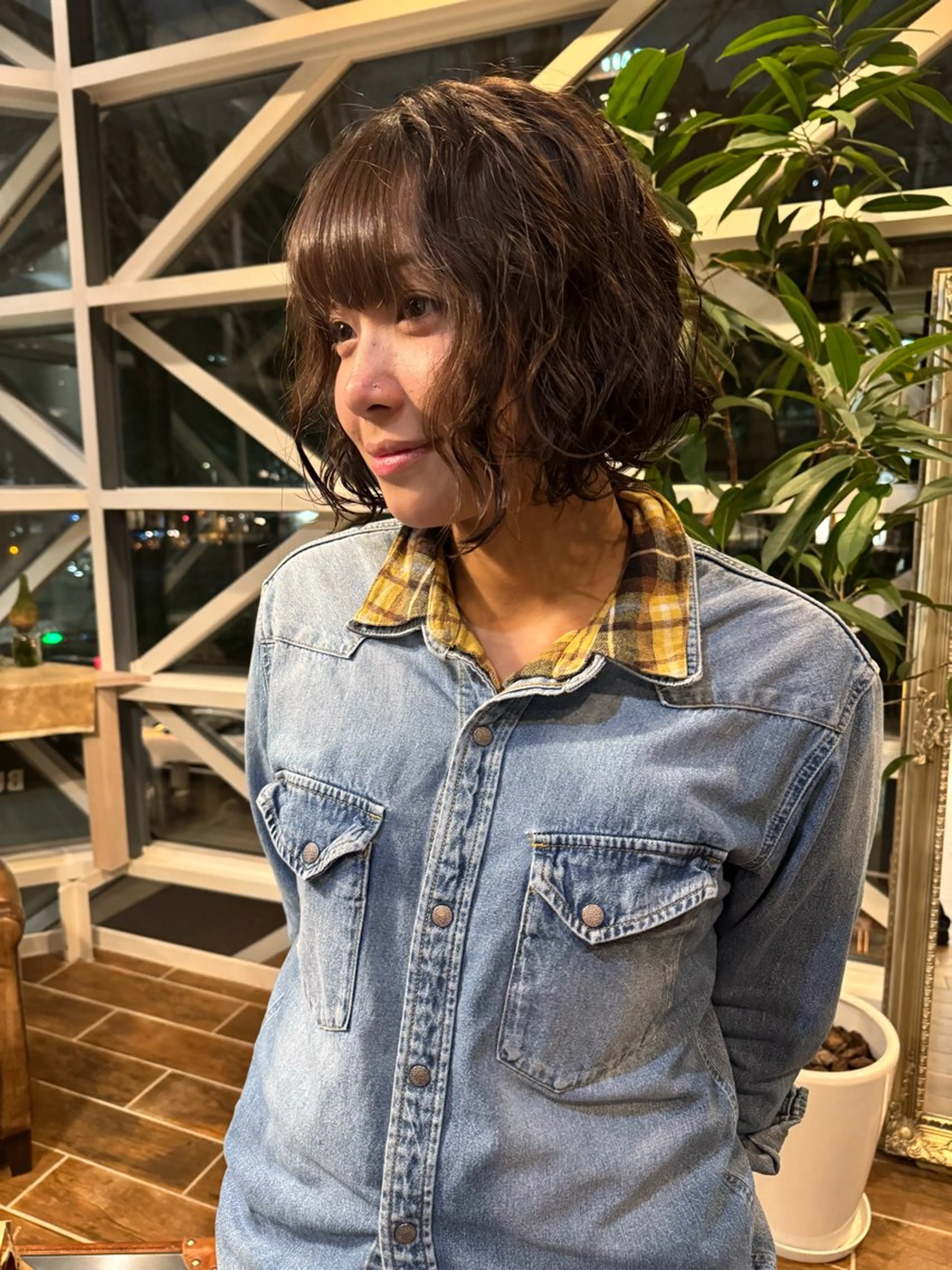 ショート パーマ ボブ パーマ 村上 輝のヘアスタイル