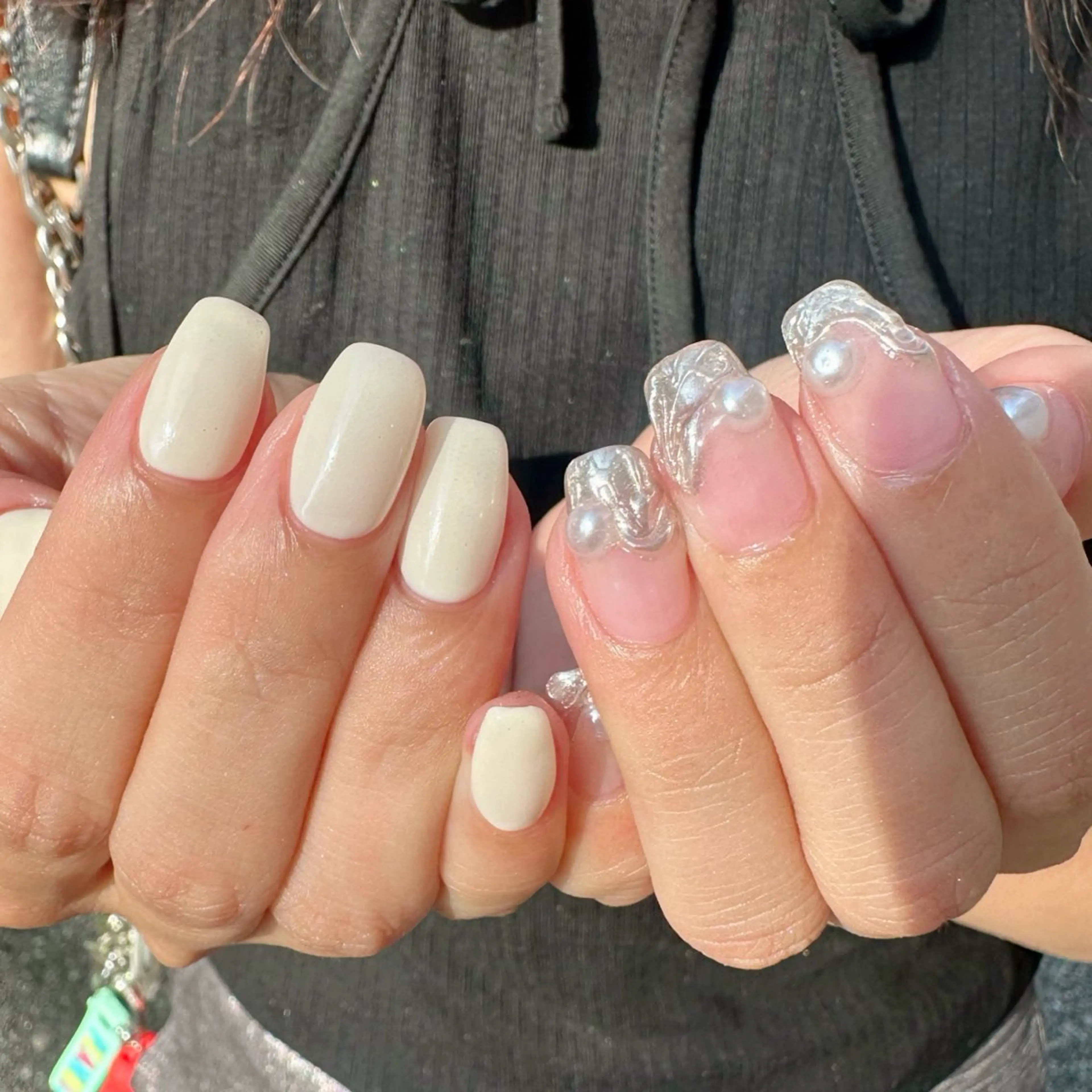 ネイル クリアネイル 氷ネイル・うるうるネイル 韓国ネイル ミラーネイル ニュアンスネイル 🪞KAPE NAIL 🪞のネイルデザイン