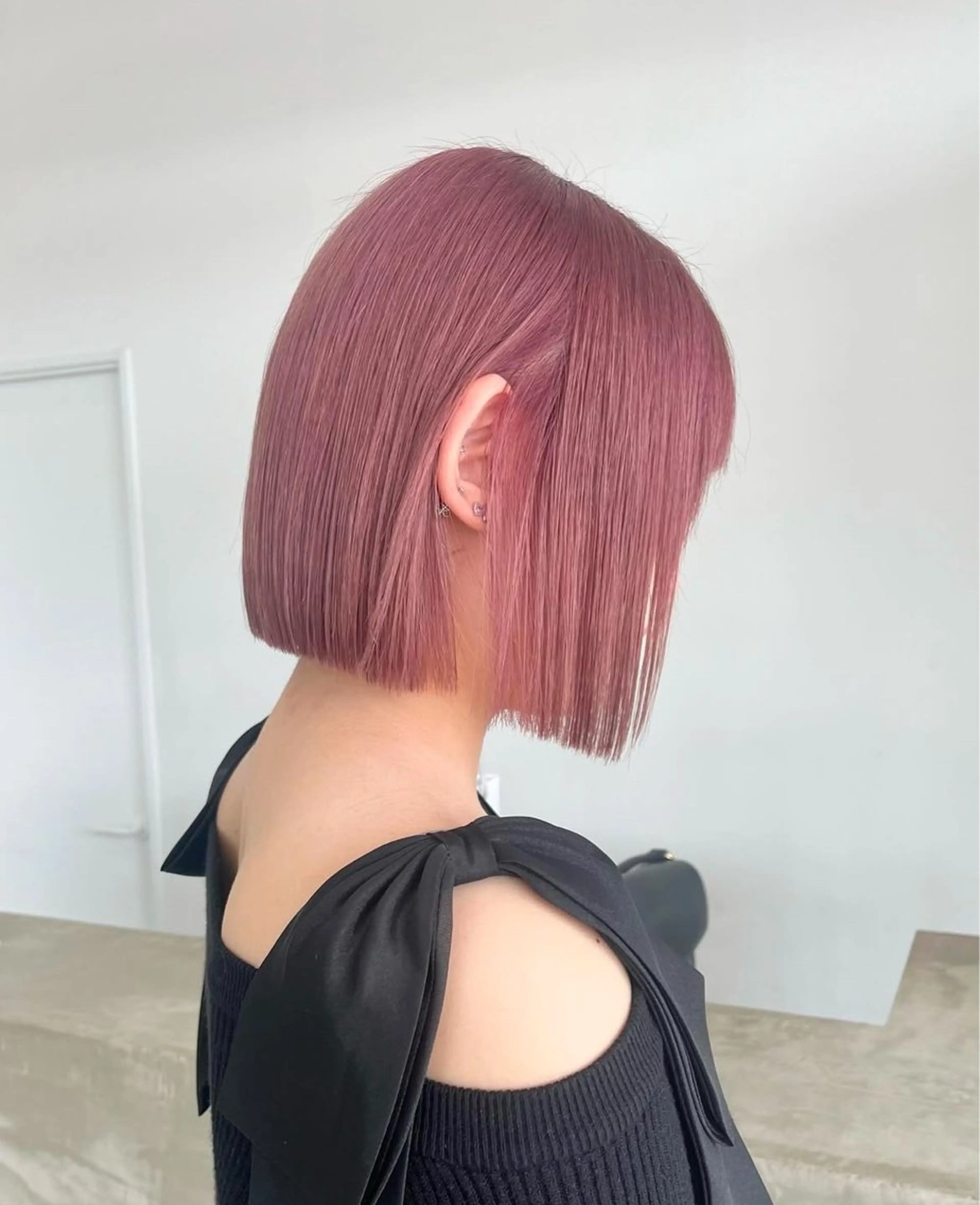 ショート カラー ブリーチ ケアブリーチ ダブルカラー イヤリングカラー ハイライトカラー ヘアカラー Nought etre 西金沢のヘアスタイル