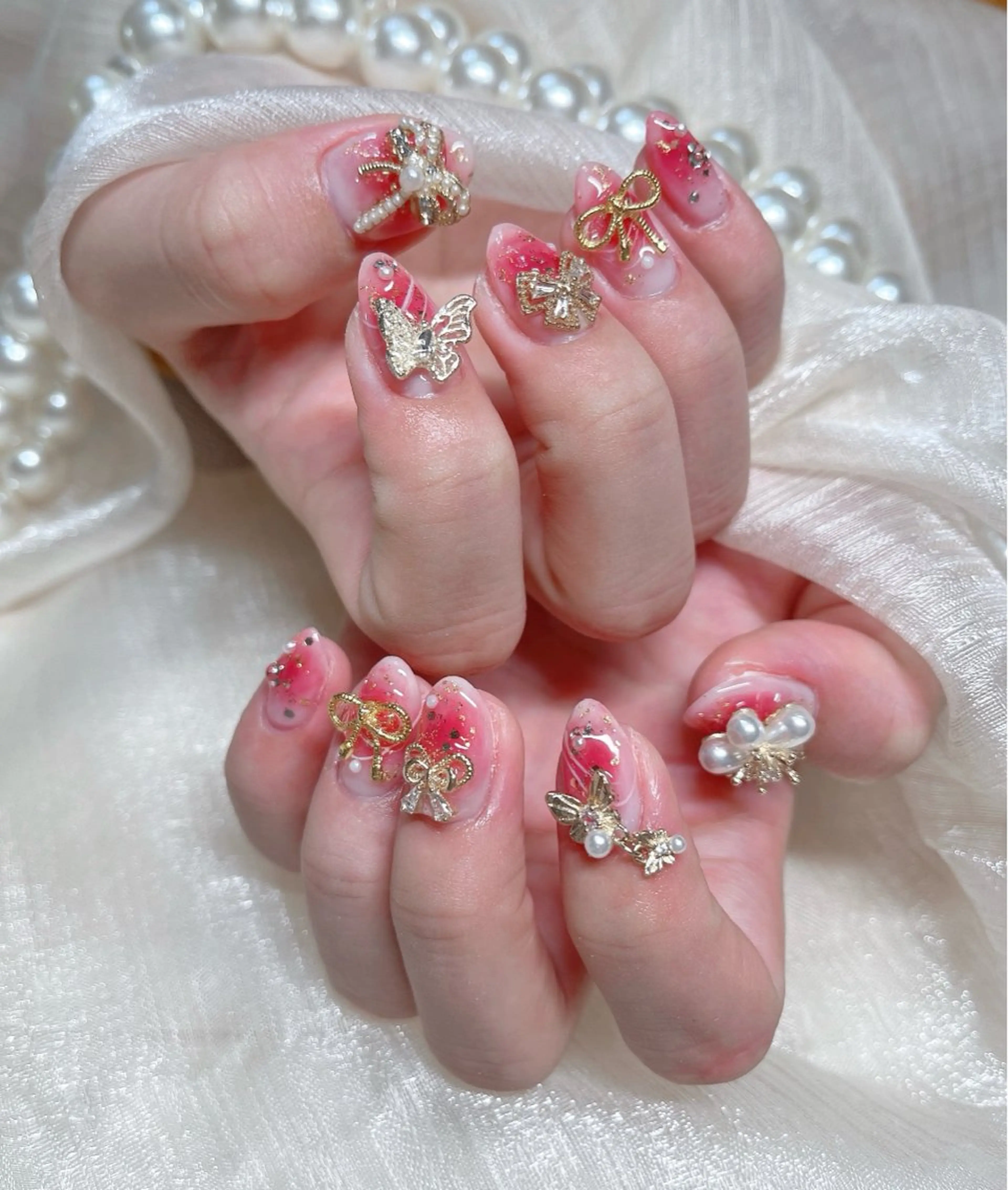 ネイル 成人式 ハンドネイル Melody メロディのネイルデザイン