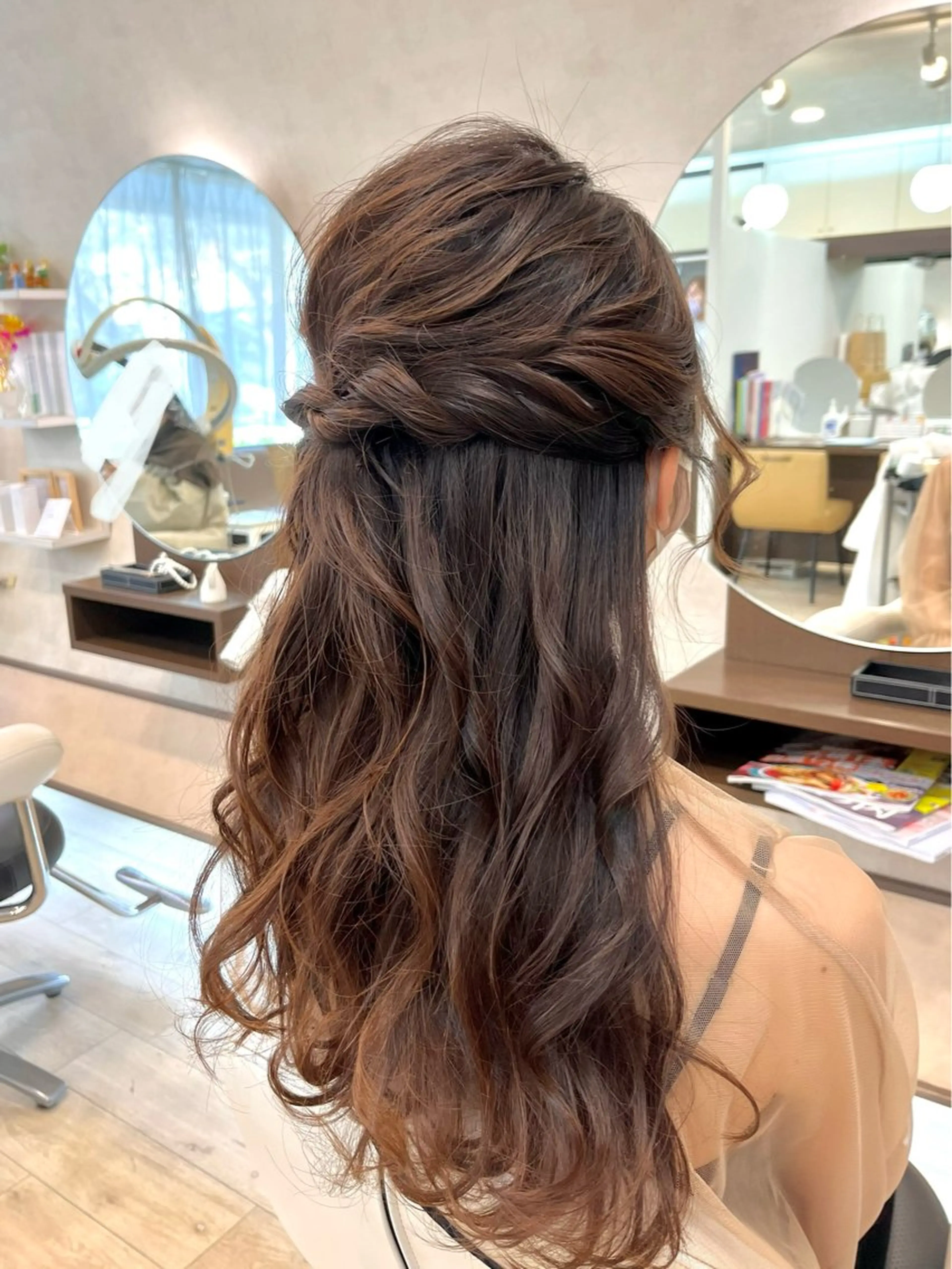 ヘアアレンジ ハーフアップ Ryoko 南草津のマツエク・マツパデザイン