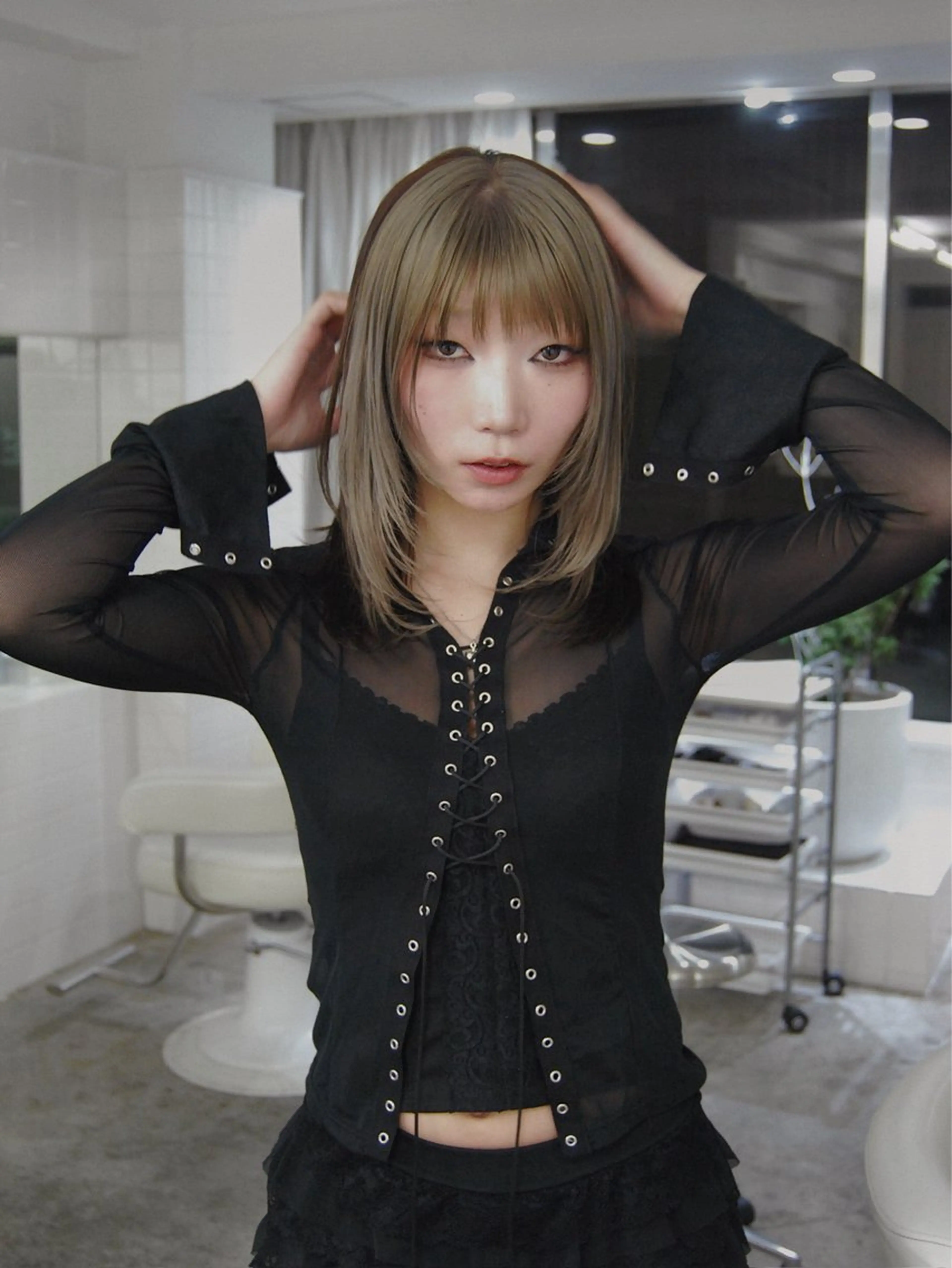 ミディアム カラー オト/レイヤー/ Wカラー/メンズのヘアスタイル