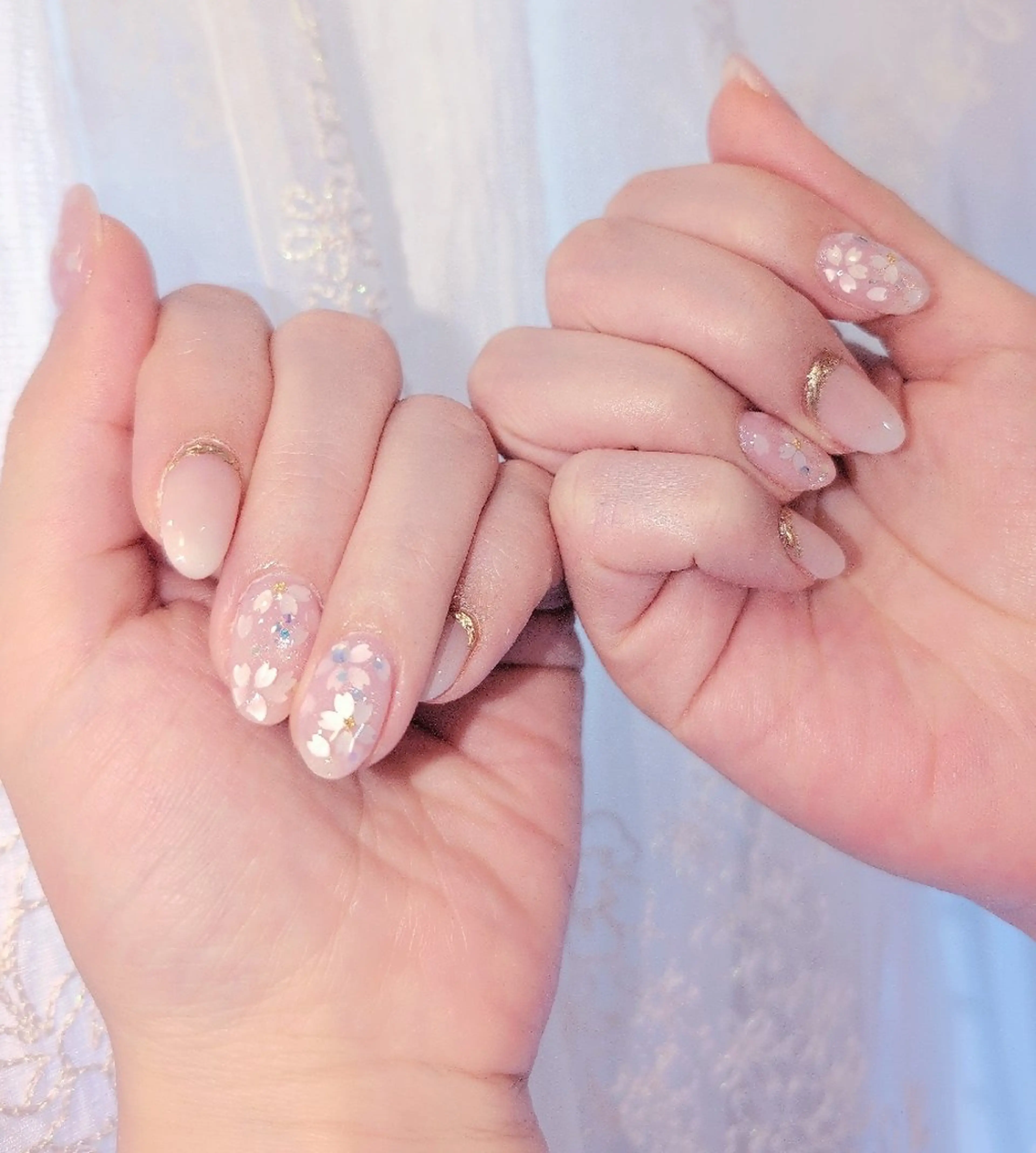 ネイル 長さ出し ジェルネイル 韓国ネイル マグネットネイル ニュアンスネイル ハンドネイル I LOVE ME  NAIL.｡.:*♡のネイルデザイン