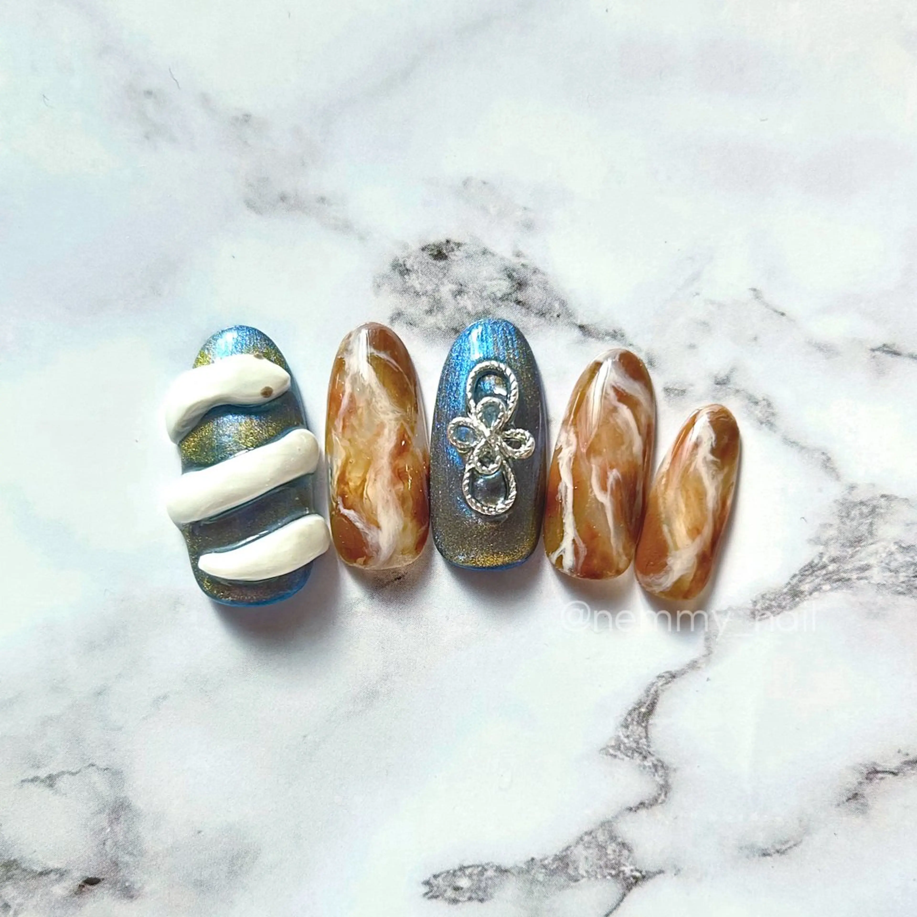 ネイル ブルー Nemmy nail salon所属・Nemmy MAYUのネイルデザイン