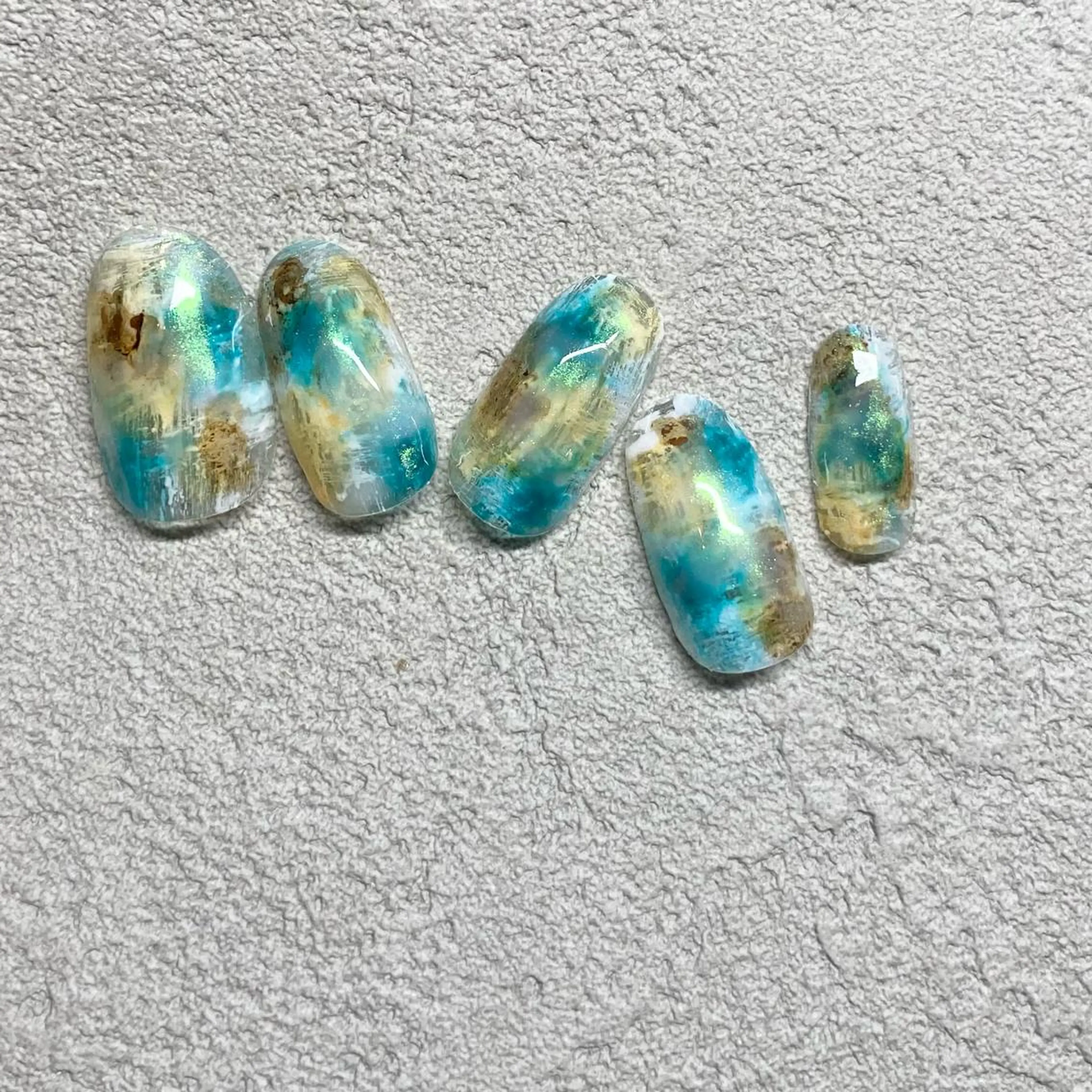 ネイル アートネイル フットネイル ニュアンスネイル 夏ネイル 山田 貴子のネイルデザイン