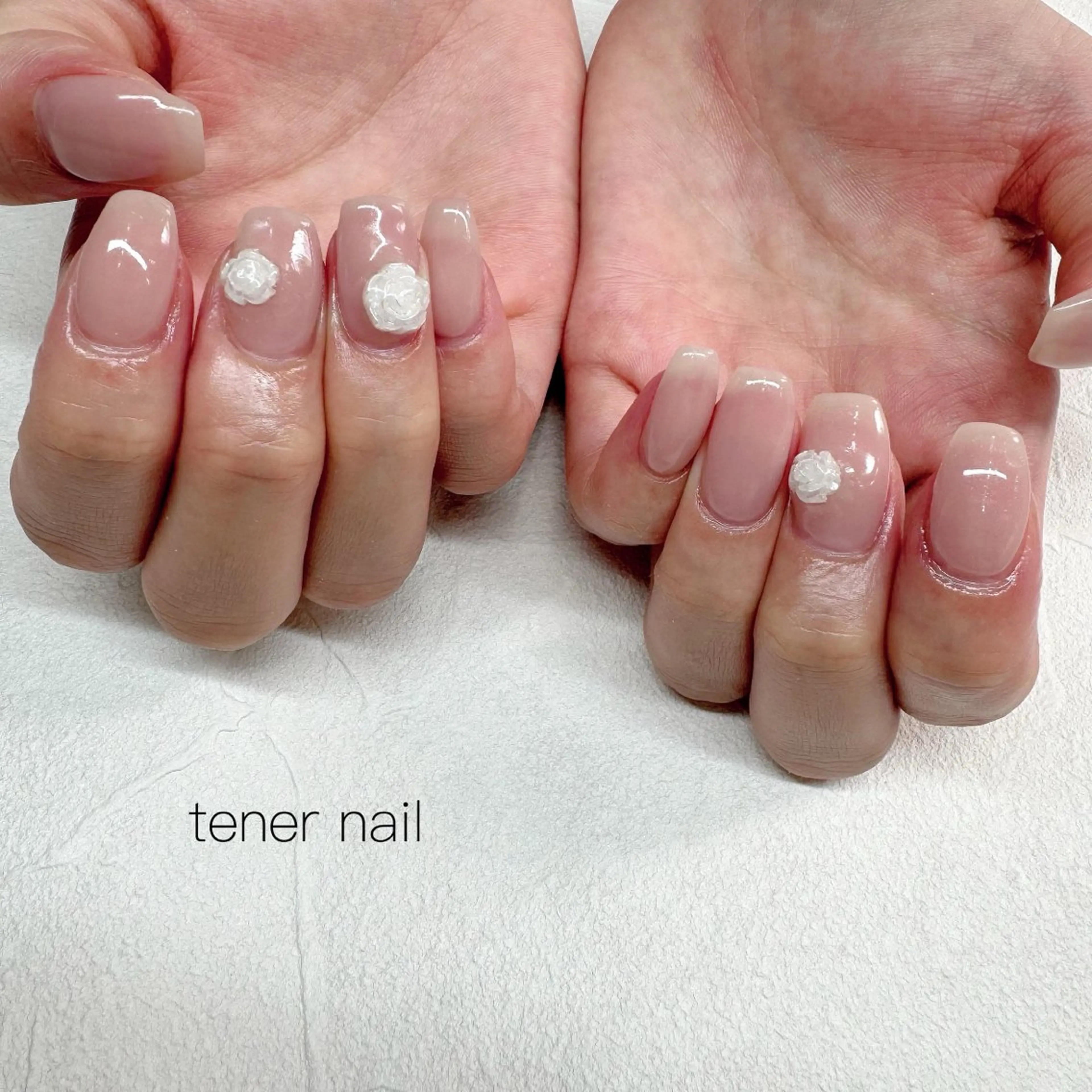 ネイル ピンク ホワイト ハンドネイル tener  nail  テネルネイル所属・テネルネイル tener nailのネイルデザイン