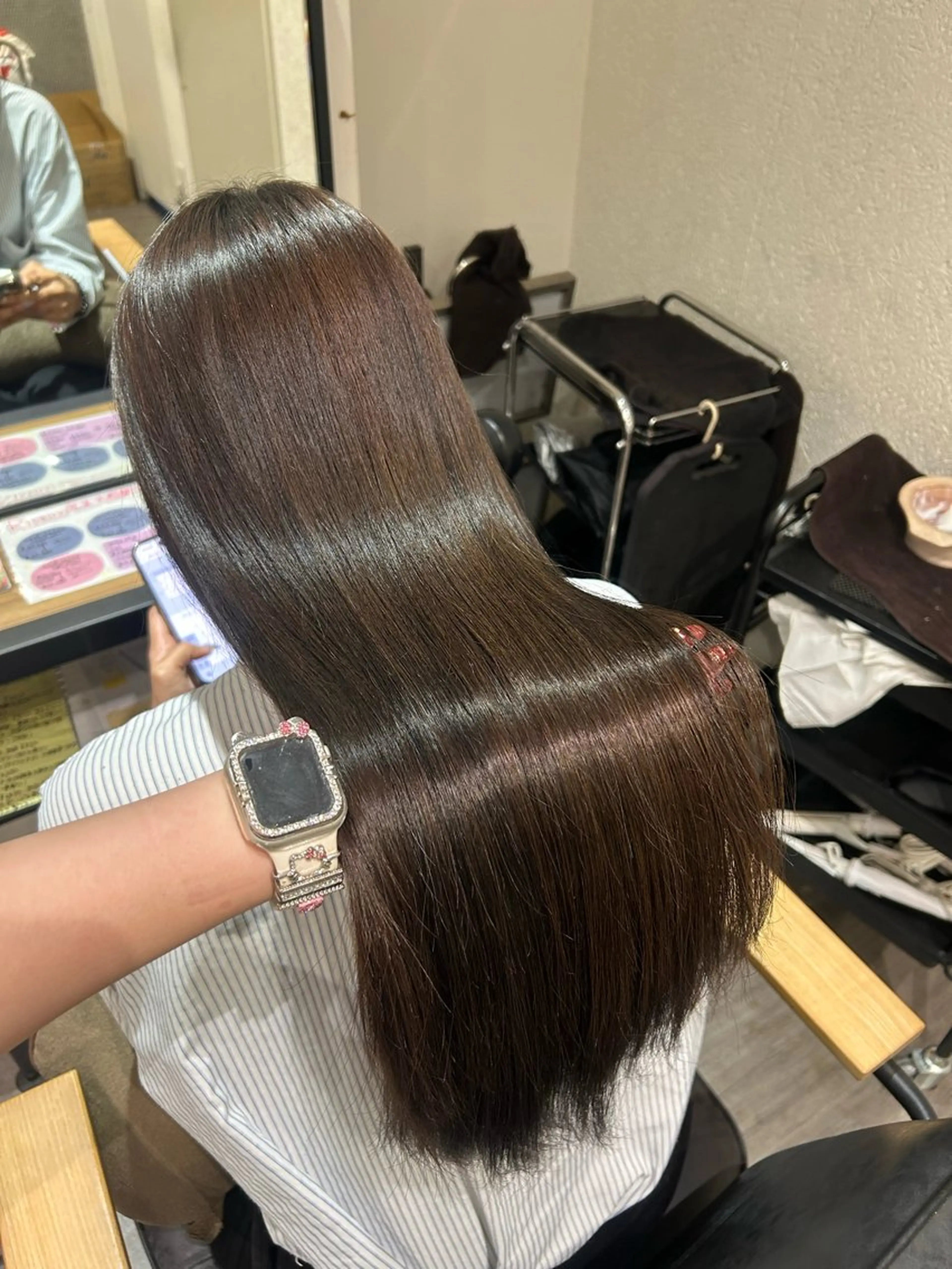 ロング カラー ブラウンカラー モカブラウン ヘアカラー トリートメント cocotte 💟草間紫音💟のヘアスタイル