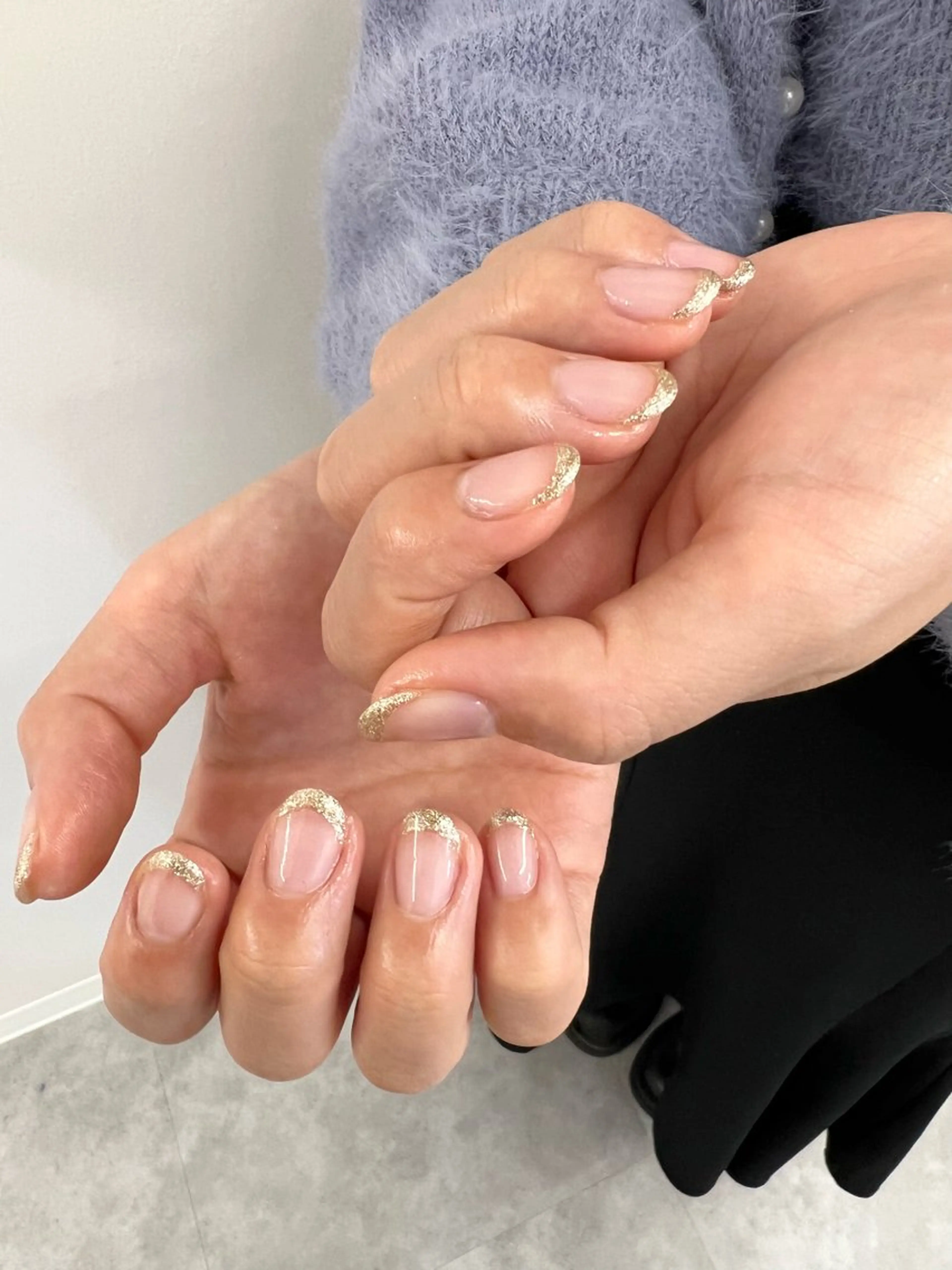 ネイル フレンチネイル ゴールド Bana_ Nailのネイルデザイン