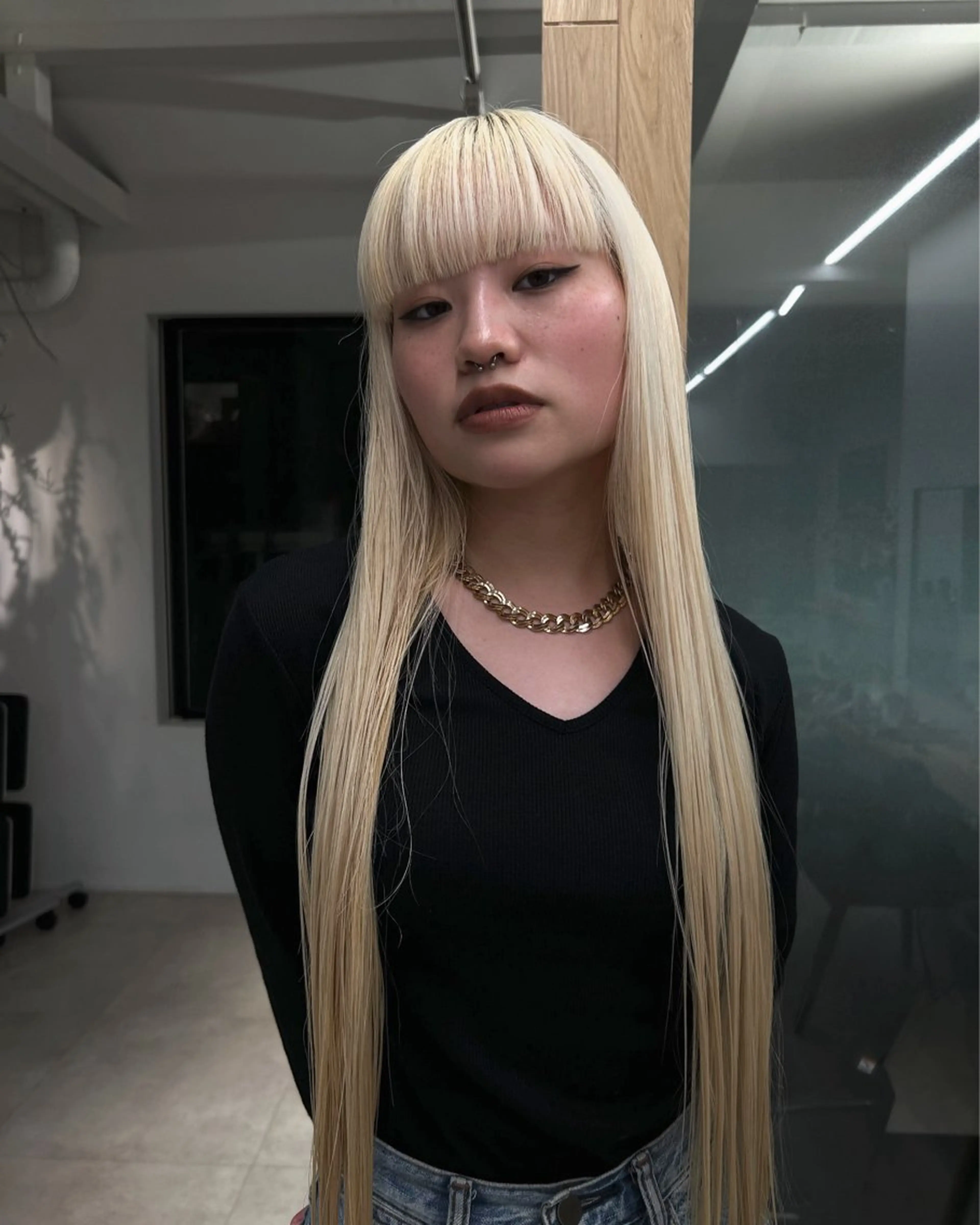 ロング カラー ヘアカラー トリートメント ケアパーマ/ケアブリ ーチdaisukeのヘアスタイル