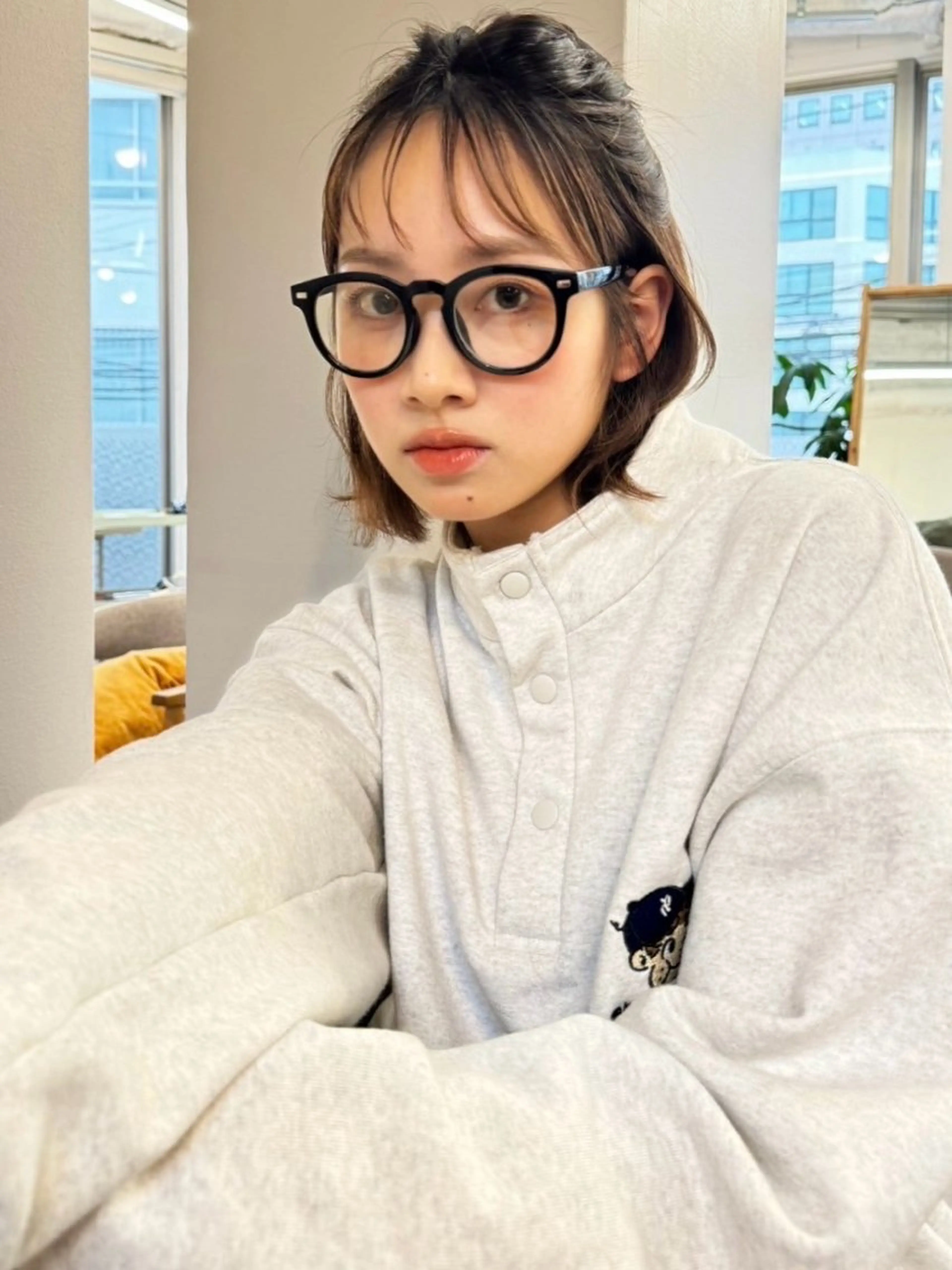 ミディアム Farbe🤍 新築new Openのヘアスタイル