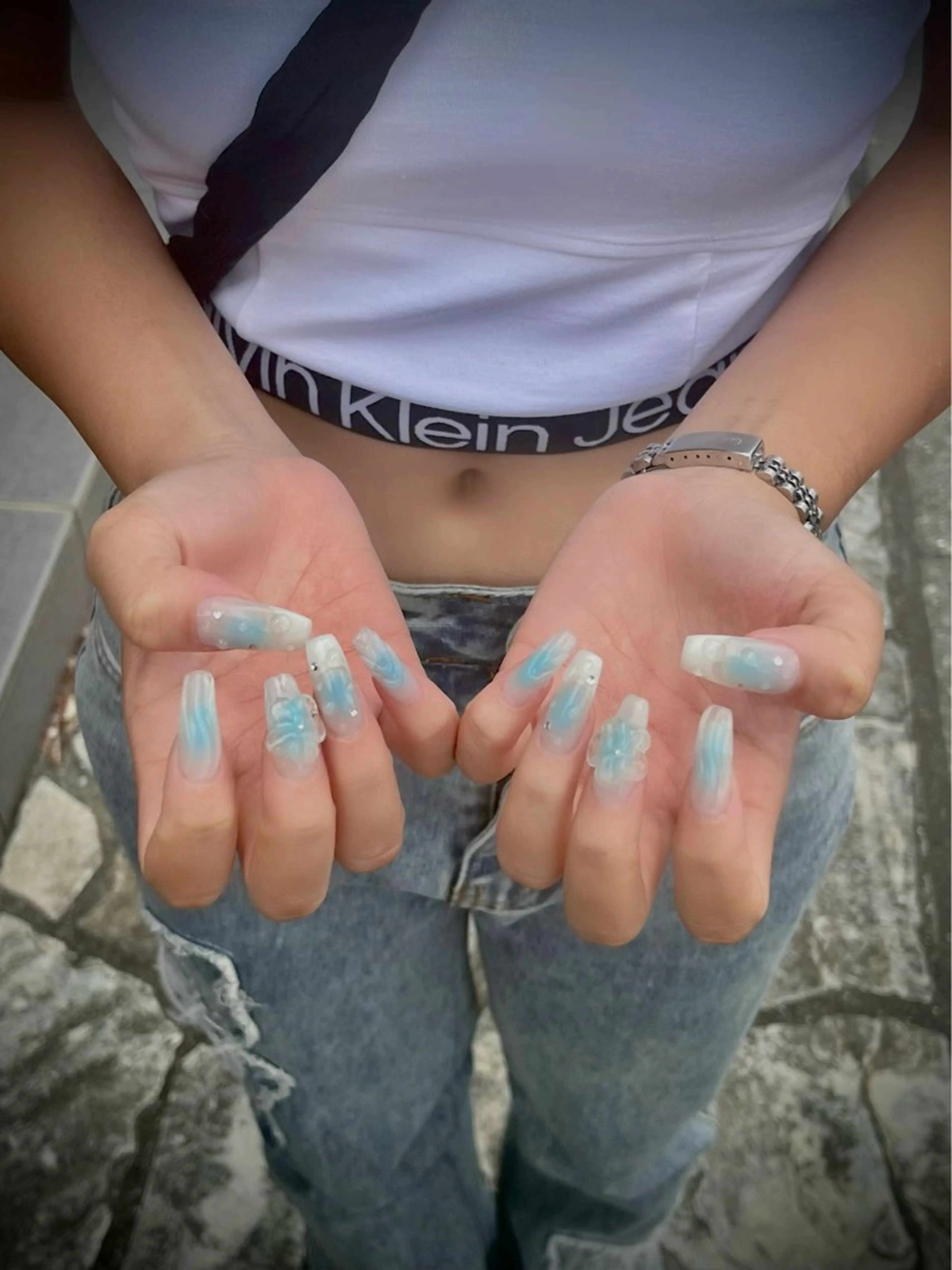 ネイル フットネイル キラキラネイル マグネットネイル ワンカラーネイル スカルプネイル nine.🦋 YUKOのネイルデザイン