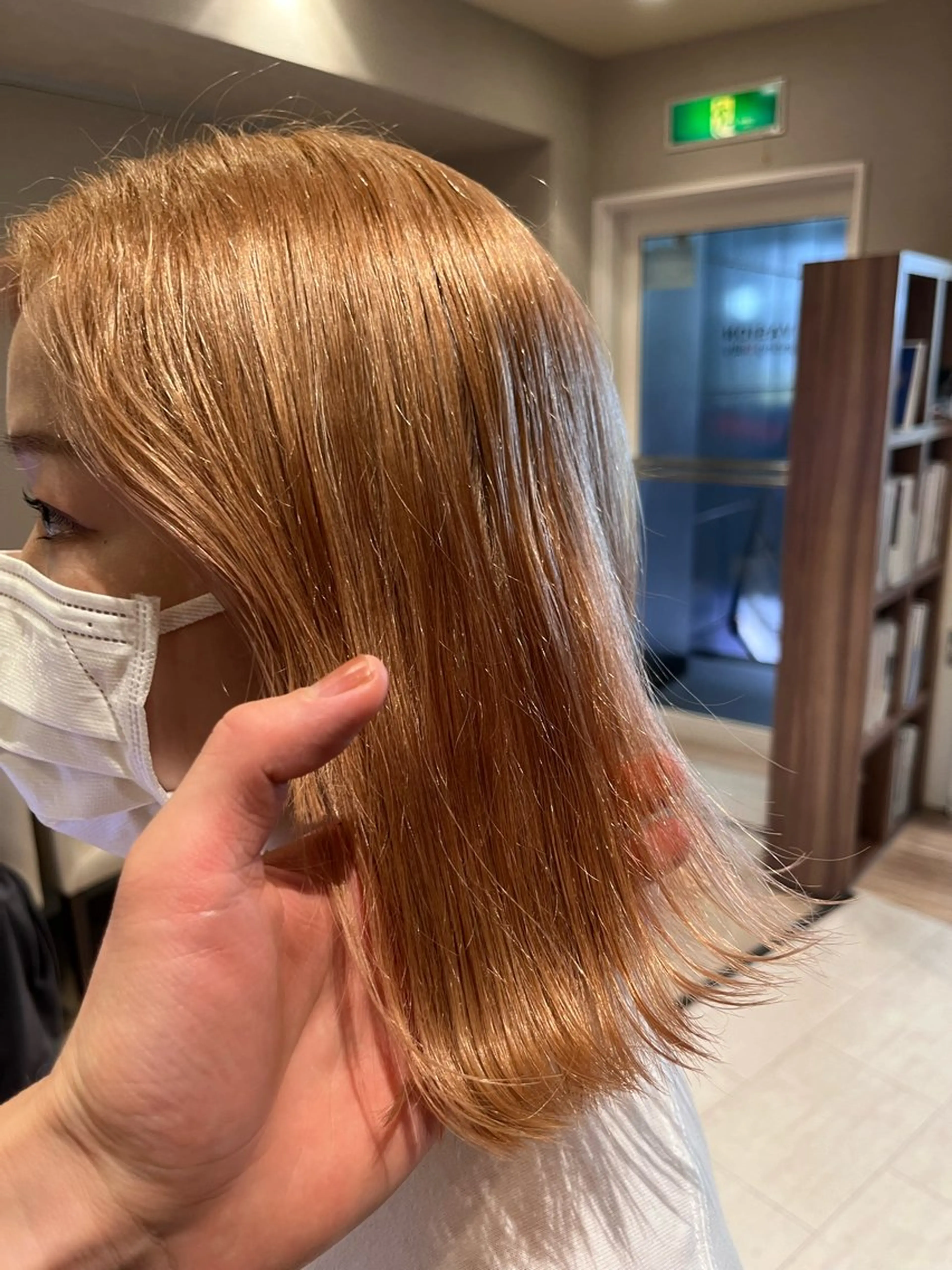 ミディアム カラー ベージュカラー オレンジ オレンジベージュ ヘアカラー dogstar小林諒 レイヤー/パーマのヘアスタイル