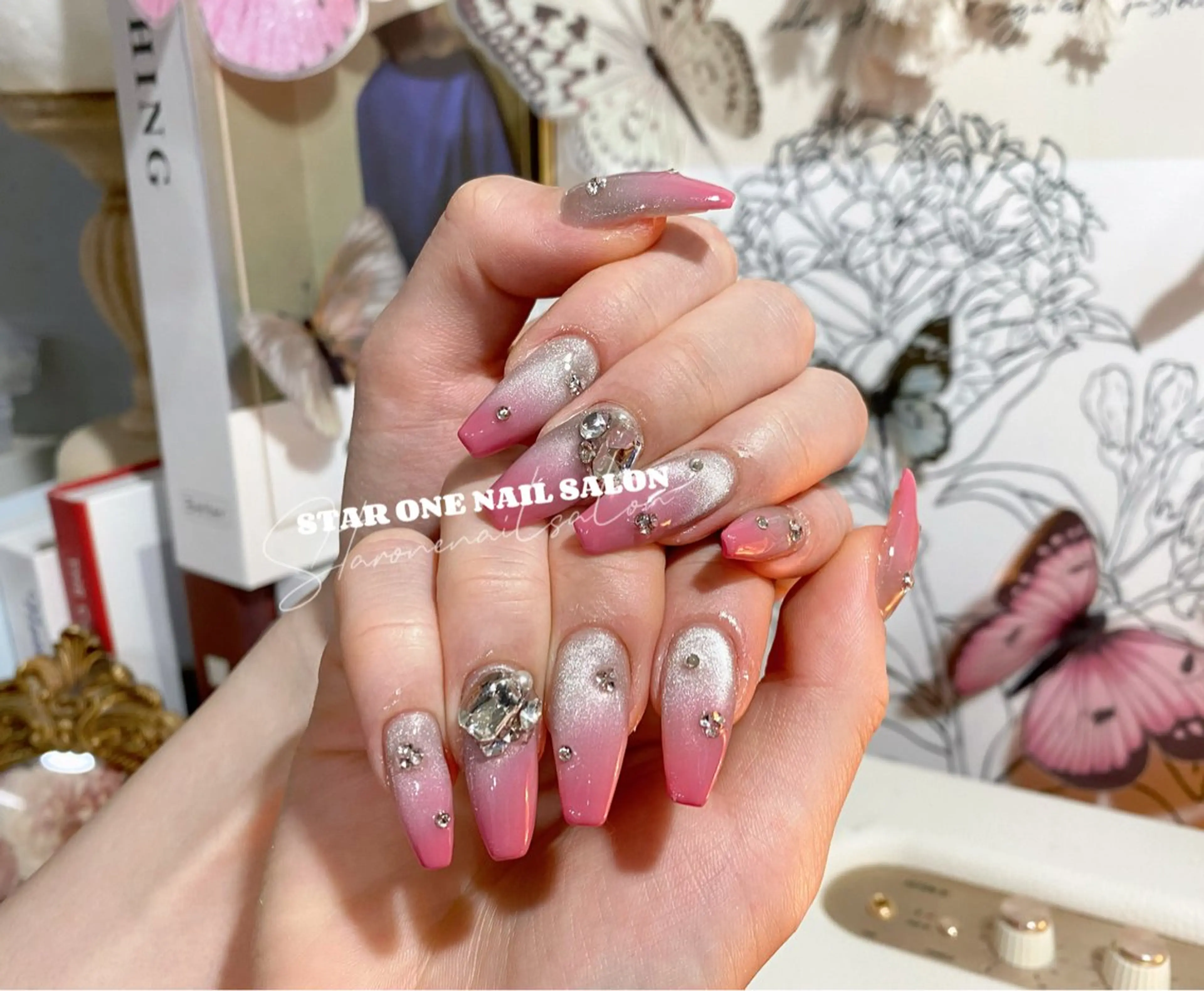 ネイル ハンドネイル 星 あみのネイルデザイン